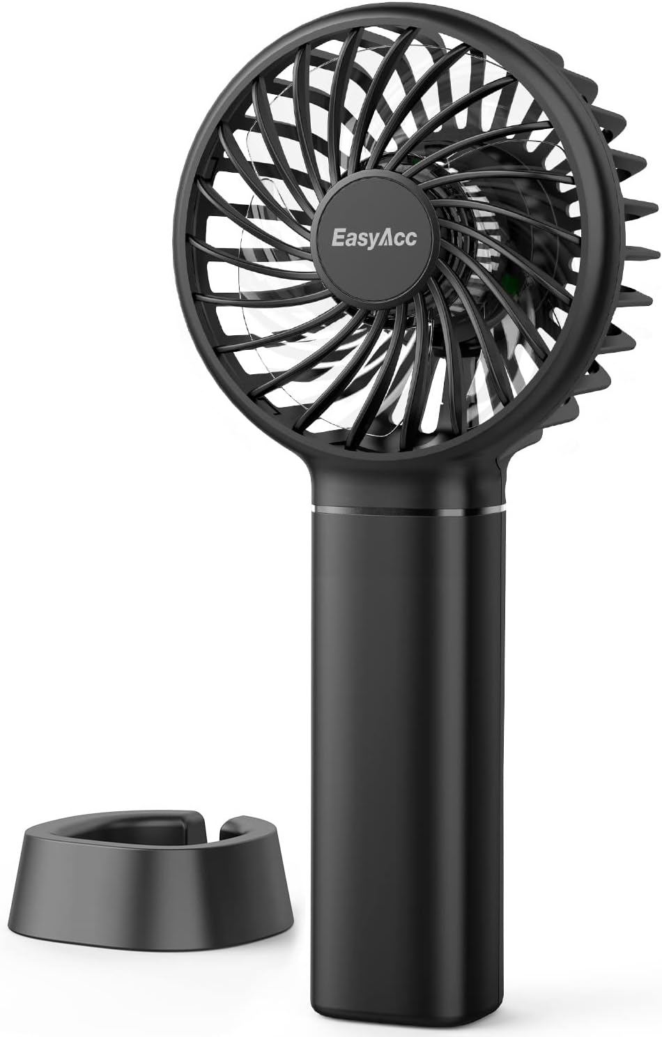 EasyAcc Mini Portable Fan Handheld Fan, 3 Speed USB C Rechargeable Battery Operated Mini Pocket Personal Lash Fan with Lanyard and Base Cooling Desk Fan for Kids Girls Women Travel Indoor Outdoor