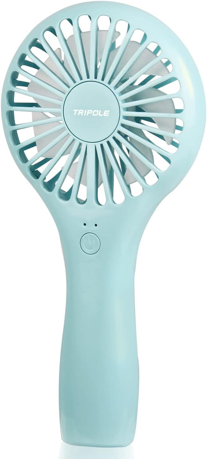 TriPole Mini Handheld Fan Battery Operated Small Personal Portable Speed Adjustable USB Rechargeable Fan Cute Design Powerful Eyelash Fan for Stylish Kids Girls Women Men Indoor Outdoor Travelling