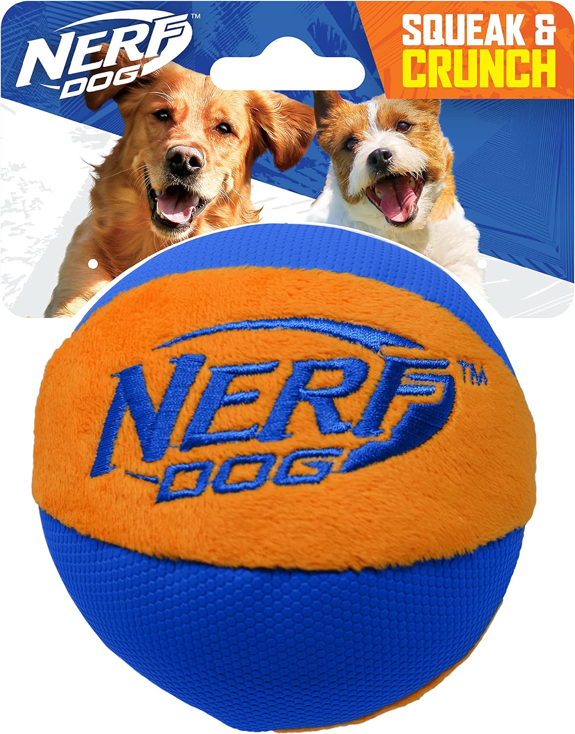 Soft ball that my Aussie Sheperd loves. I can throw it in the house and not damage walls, furniture, etc. This ball is not for dogs that like to shread their toys. It is made very tough but it is a soft toy so supervision is a good idea. My dog is trained not to chew stuff up but she might tear it up if left unattended with it. Great ball!