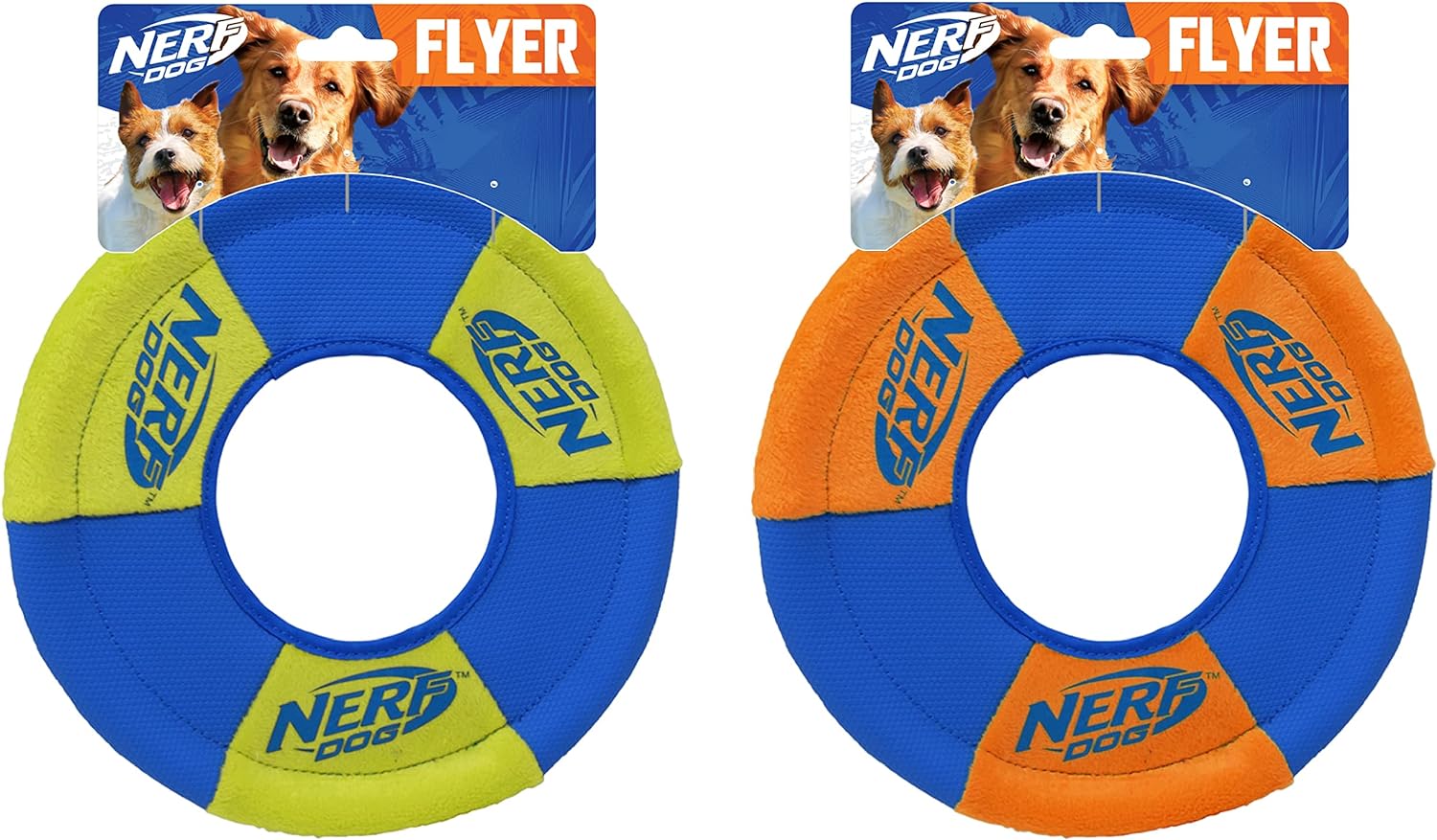 My dog loves them but they dont last very long. The foam edge inside the nylon has a gap in it and it will eventually warp the disc. They do fly well and are very easy for the dog to catch. Just buy multiples if your dog really likes them like mine does.