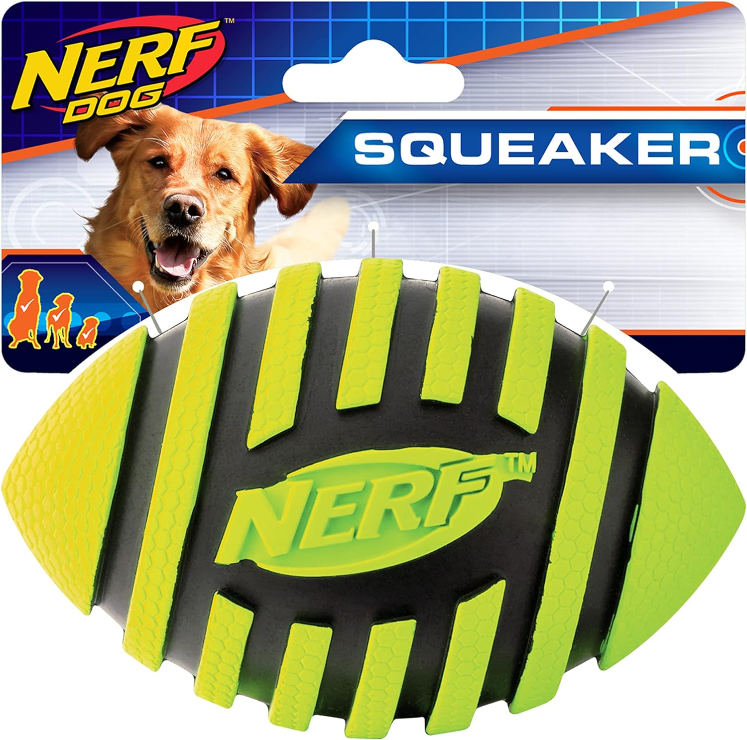 As a dog foster parent to a rotating squad of energetic canines, I've seen my fair share of toys come and go C some not surviving beyond the first five minutes of play. However, the NERF Dog Squeaker Spiral Football stands out as a true MVP in the world of dog toys. Here' why it' a must-have for pet parents:**Toughness that Withstands the Canine Test:**NERF isn't just a name here; it' a promise of durability. This football has gone head-to-head with the most enthusiastic chewers and emerged v