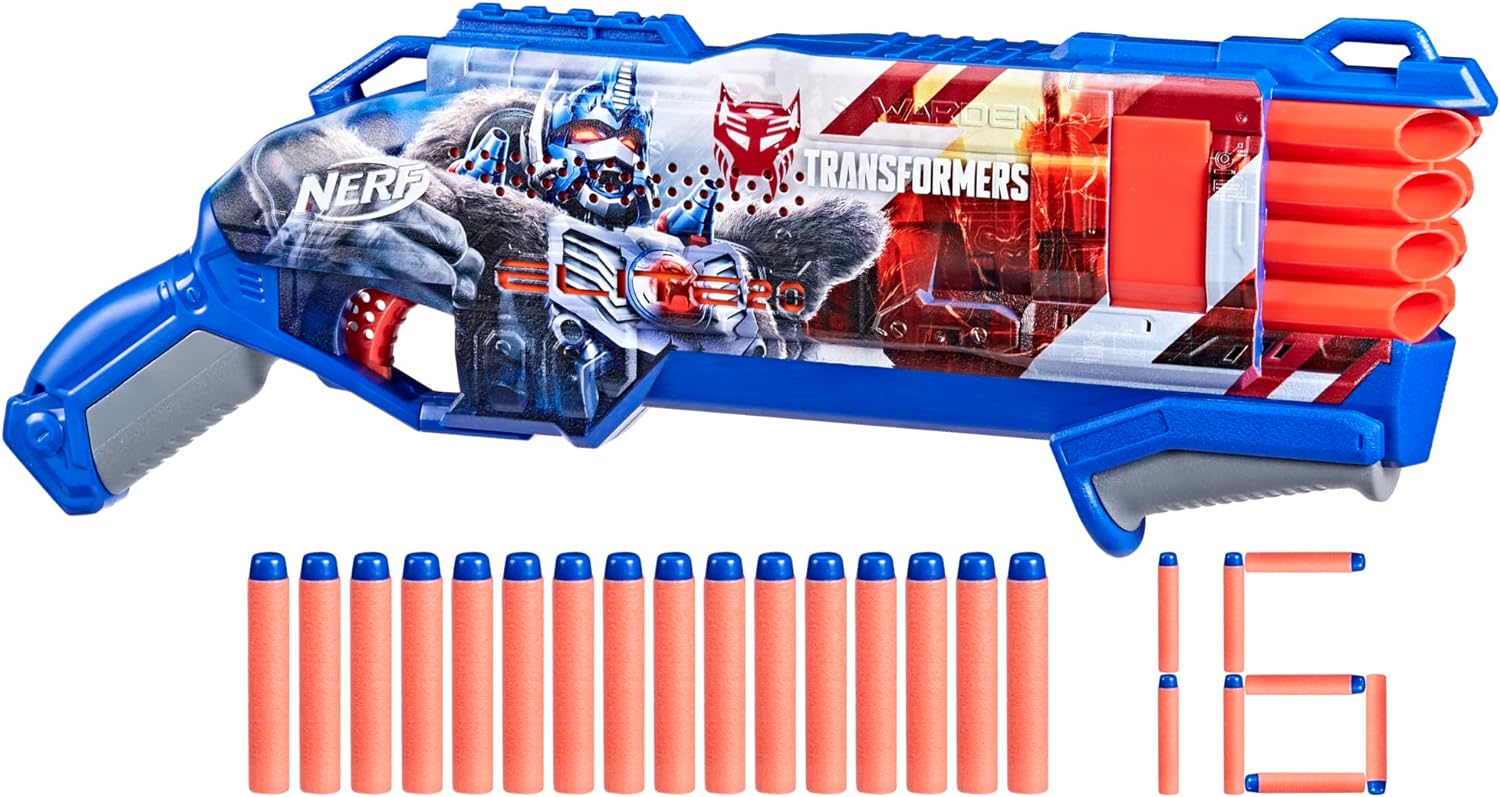 My nephew loves this, it shoots a little bit on the softer size which is good compare to the xshot which shoots way harder. Perfect for shootin cans as it double shoots 2 bullets. Nephew loves transformer and will add to his collection.