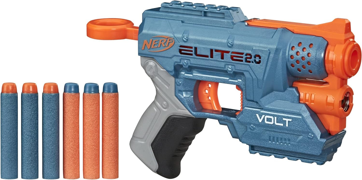 We bought our 4 year old son this Nerf Elite Blaster for Christmas. I'm glad that we bought the smaller version as it has a surprisingly powerful shot. I only can imagine that bigger ones are probably stronger. It' very simple, easy to operate and reasonably accurate. He could figure out how to work it pretty easily and has lots of fun with it. For him, it was the perfect gift. He is playing with it everyday and reenacting the show T-Rex Ranch. So far, we haven't had any problems with it. Very 