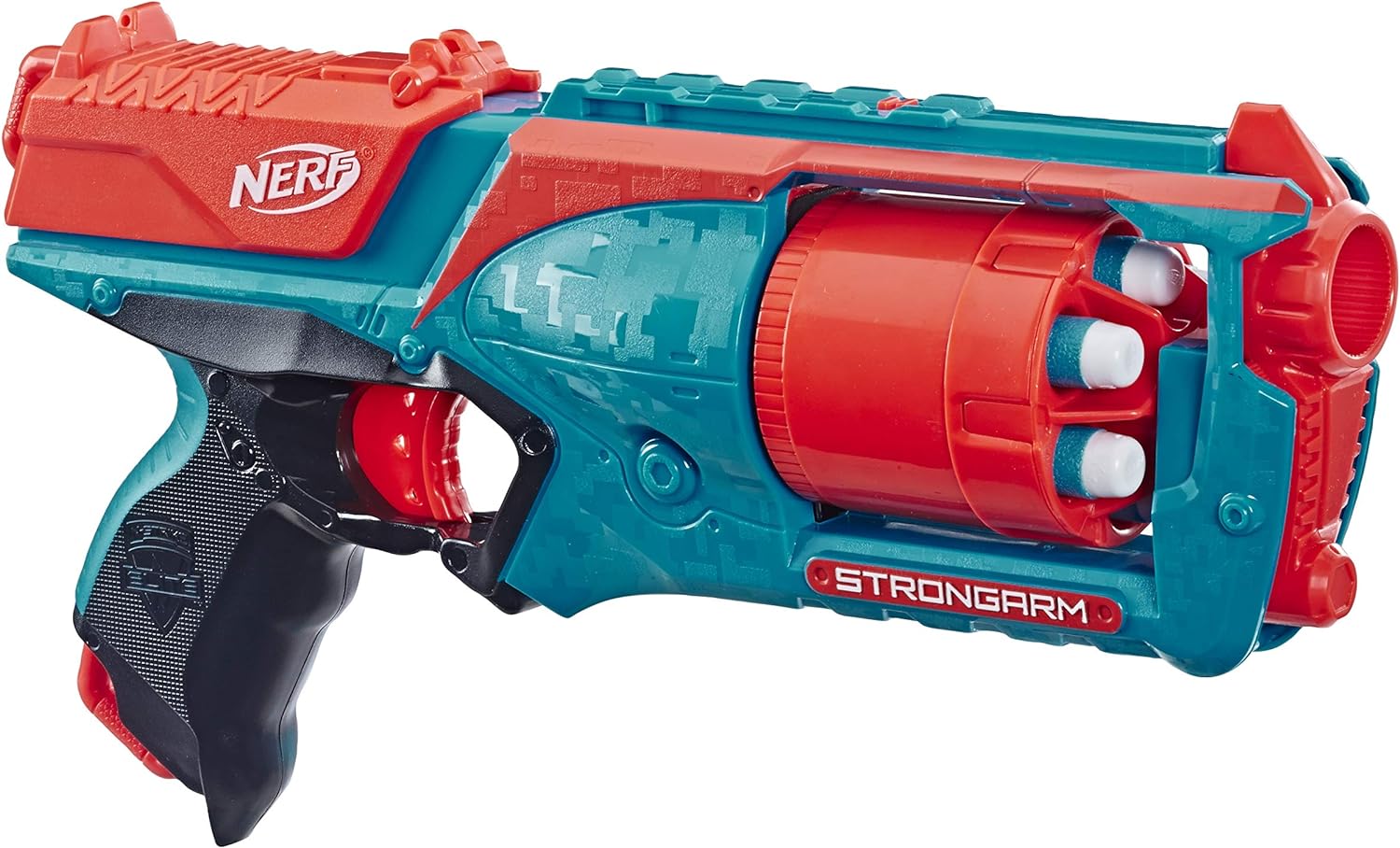 These Elite Strongarms are great beginner Nerf guns. They don't require batteries, they aren't too hard to load and cock, they are relatively inexpensive, and they have been reliable. I have also purchased the Nerf Triad Ex-3 (similar to the Nerf Jolt), and the Nerf Modulus (a battery powered magazine loading gun).Pros:They are inexpensive compared to the battery guns. The Triads were cheaper, but only held 3 shots, and 2 of 3 stopped working after half a year.They have been reliable. I initiall
