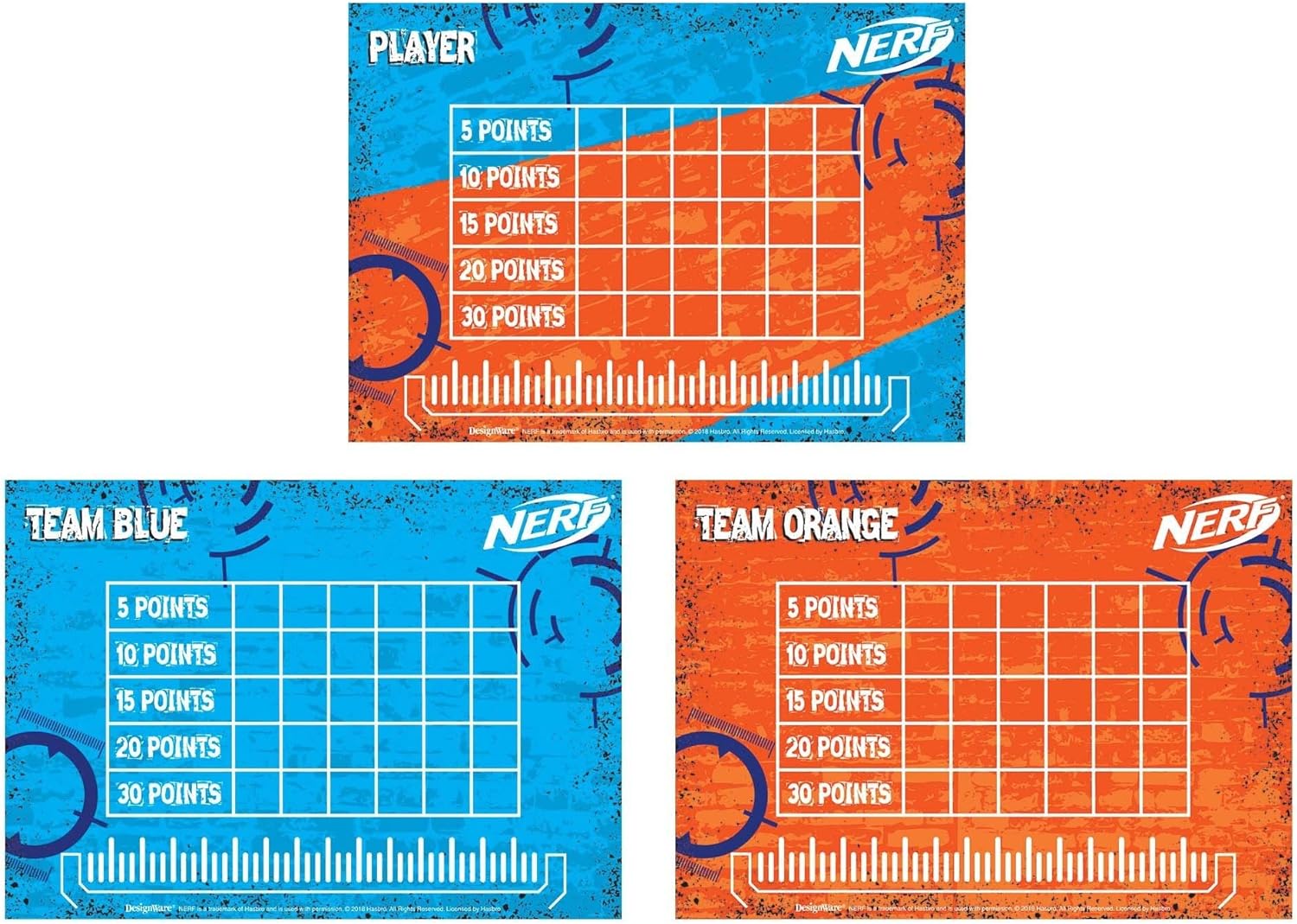 Amscan Nerf Score Cards, 7