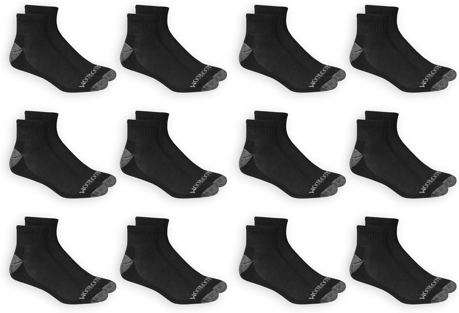 Fruit of the Loom Men' Dual Defense Ankle Socks (12 Pack)