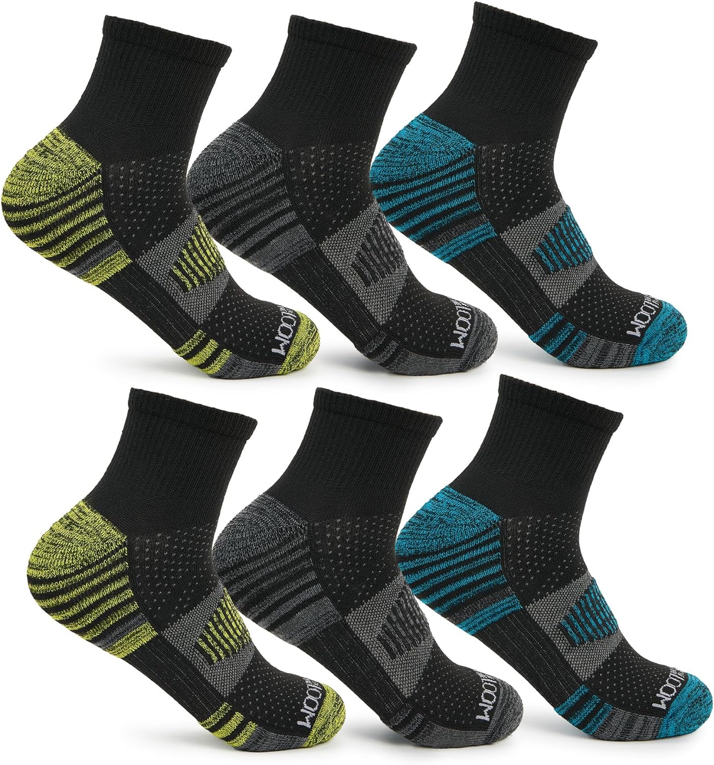 Fruit Of the Loom Men' Breathable Performance Ankle Socks (6 Pack), 0, 6-12