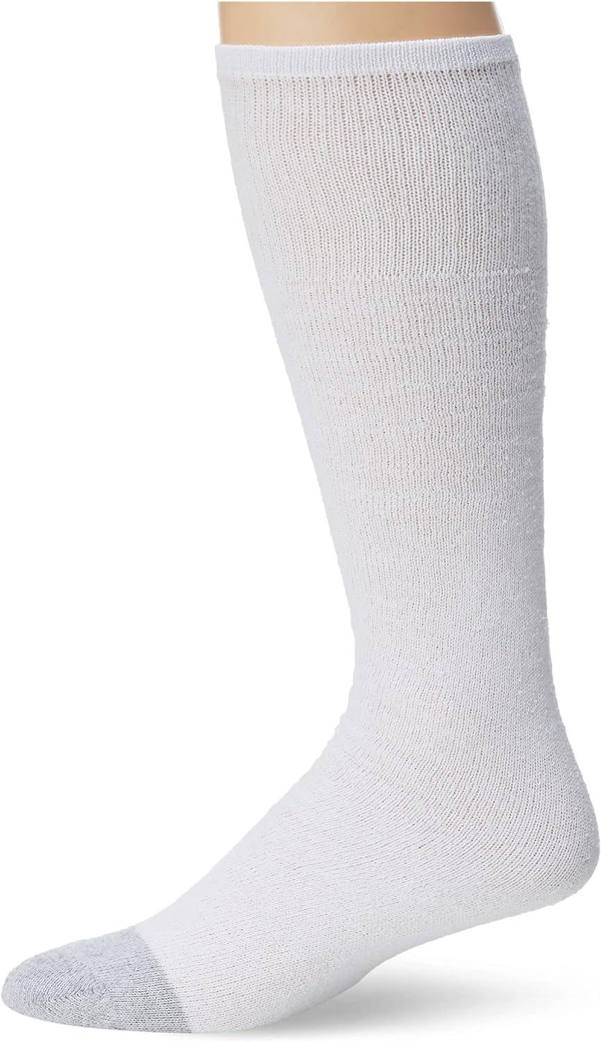 Fruit of the Loom mens Essential 6 Pair Pack Casual Cushioned fashion liner socks, White, 6.5-12 US - pack of 6