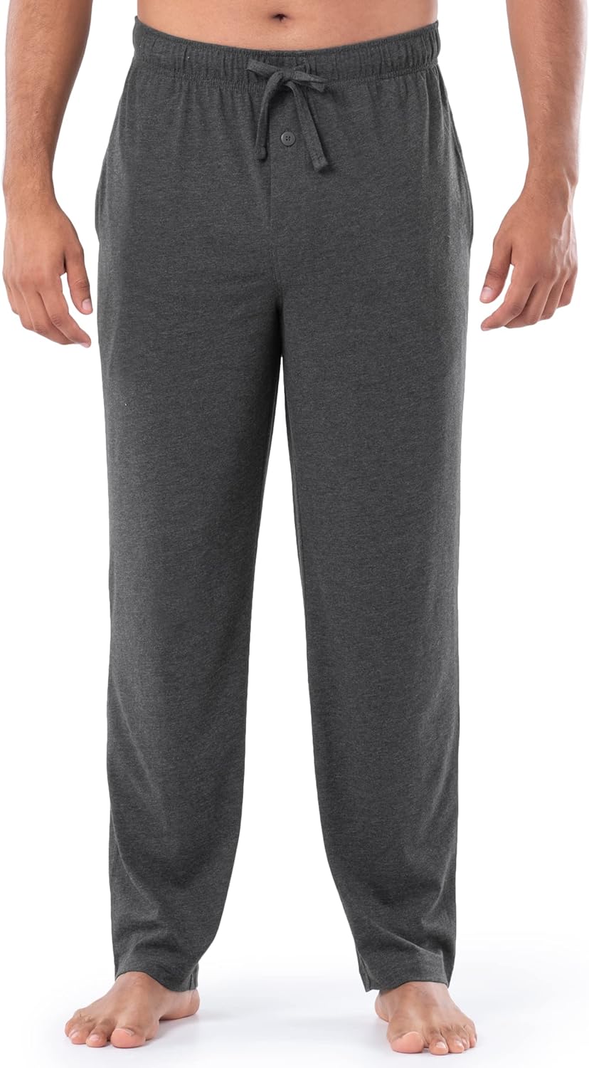 Fruit of the Loom Men' Extended Sizes Jersey Knit Sleep Pajama Lounge Pant (1 & 2 Packs)