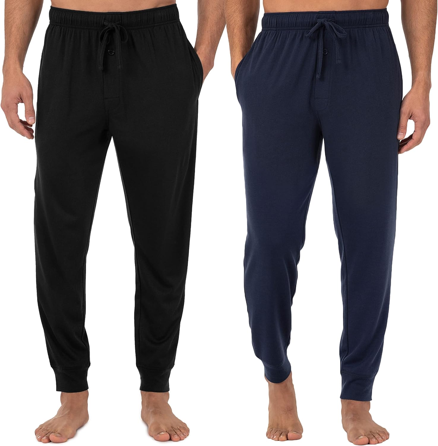 Fruit of the Loom Men' Jersey Knit Jogger Sleep Pant (1 and 2 Packs)