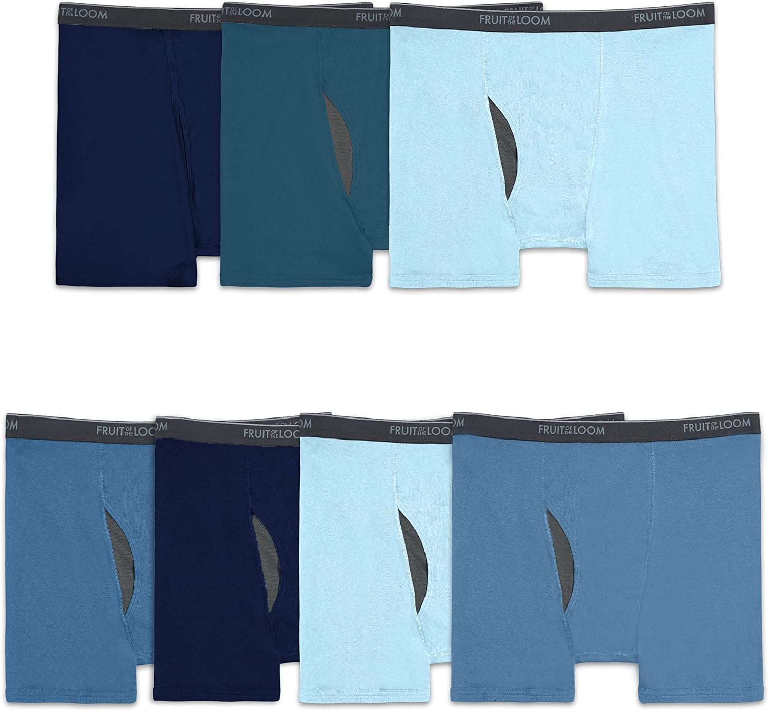 Fruit of the Loom Men' Coolzone Boxer Briefs, Moisture Wicking & Breathable, Assorted Color Multipacks