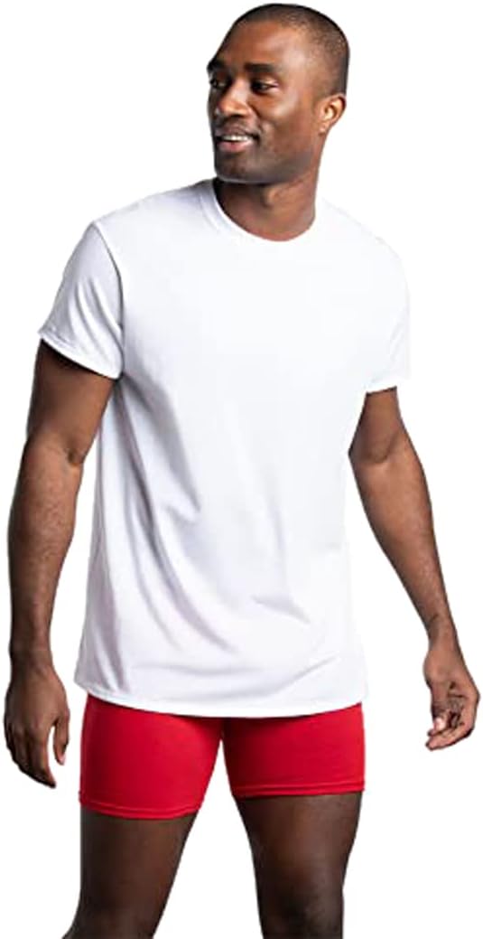 Fruit of the Loom Men' Lightweight Active Cotton Blend Undershirts