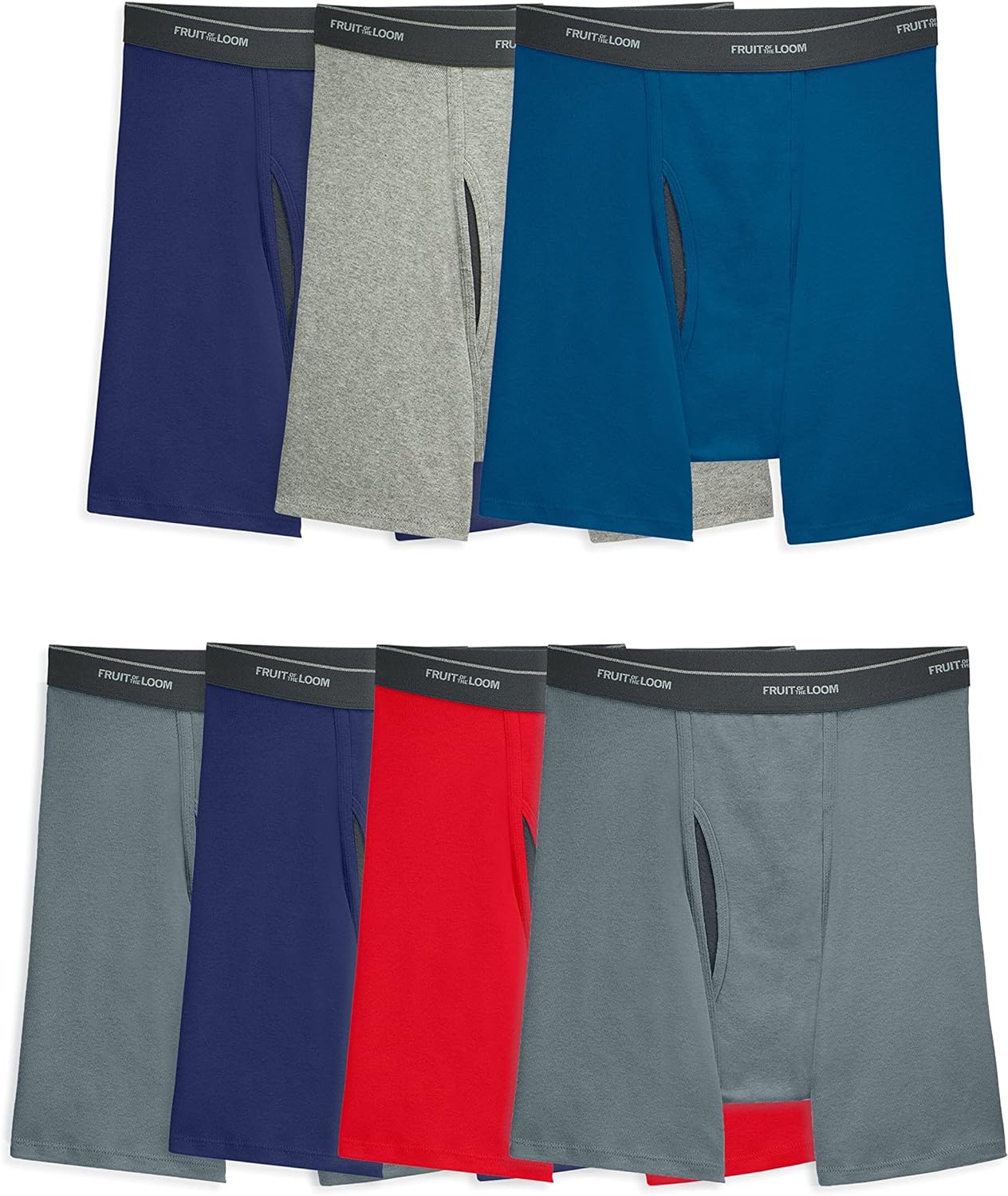 Fruit of the Loom Men' Coolzone Boxer Briefs, Moisture Wicking & Breathable, Assorted Color Multipacks