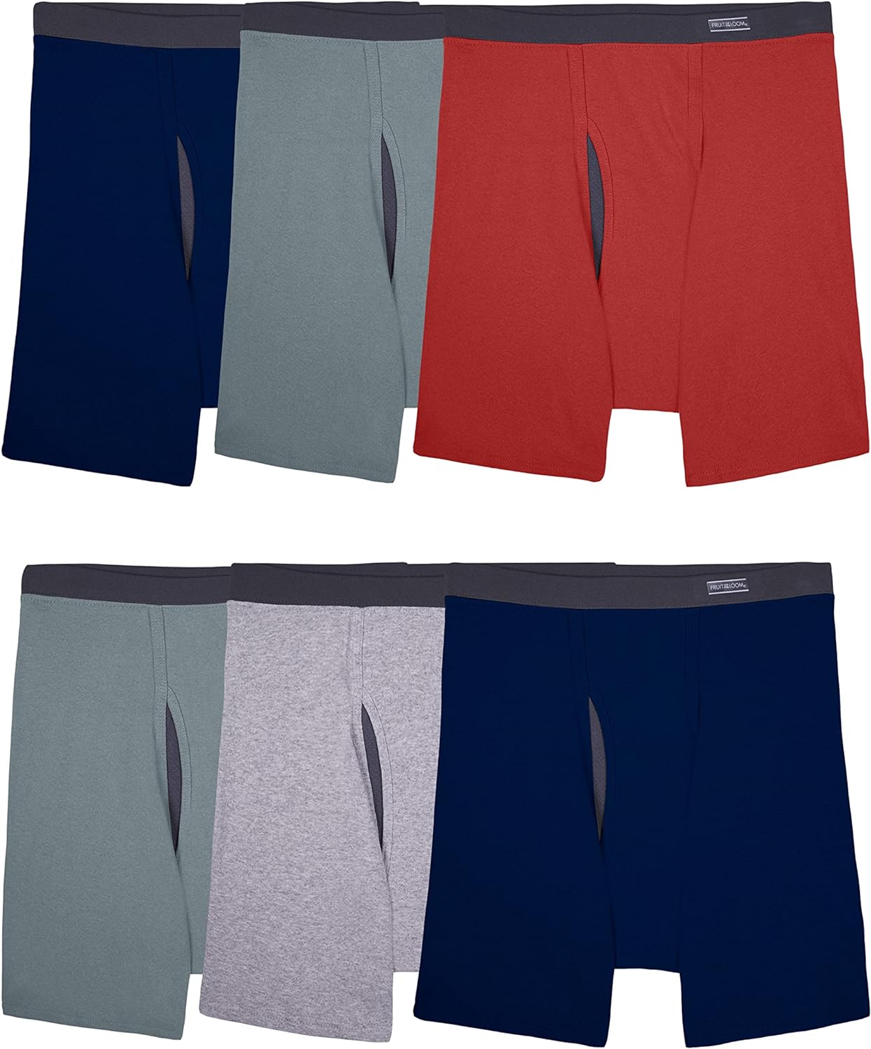 Fruit of the Loom Men' Coolzone Boxer Briefs, Moisture Wicking & Breathable, Assorted Color Multipacks