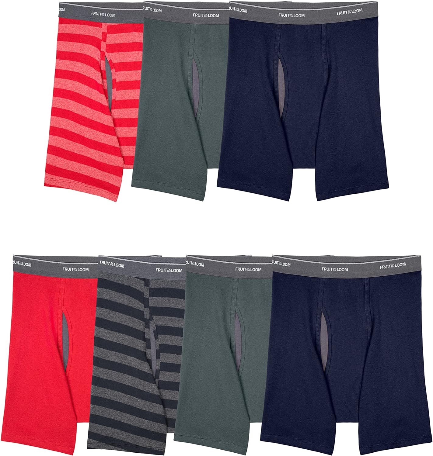 Fruit of the Loom Men' Coolzone Boxer Briefs, Moisture Wicking & Breathable, Assorted Color Multipacks