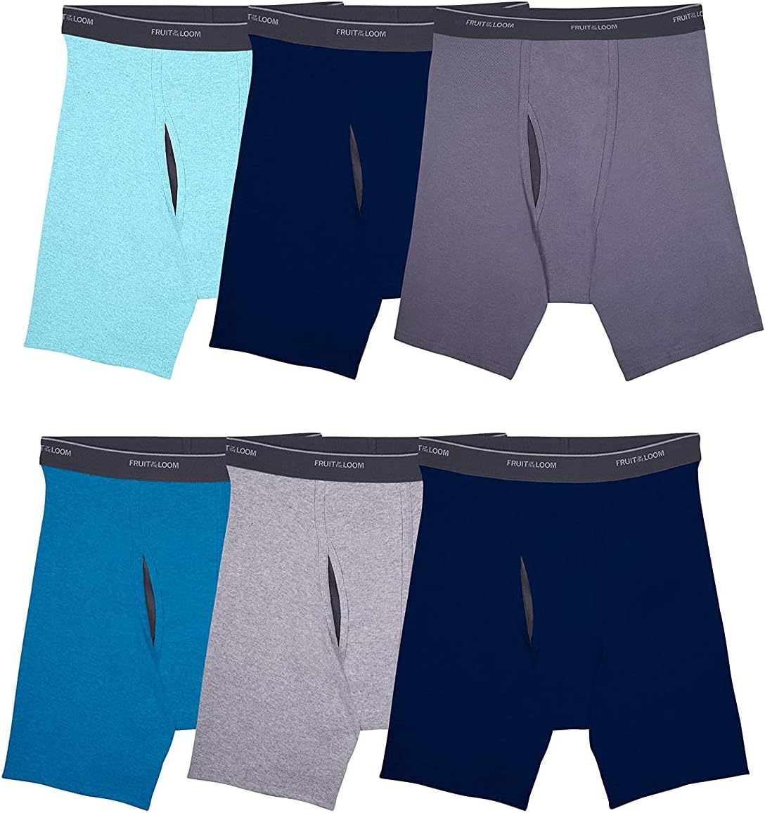 Fruit of the Loom Men' Coolzone Boxer Briefs, Moisture Wicking & Breathable, Assorted Color Multipacks