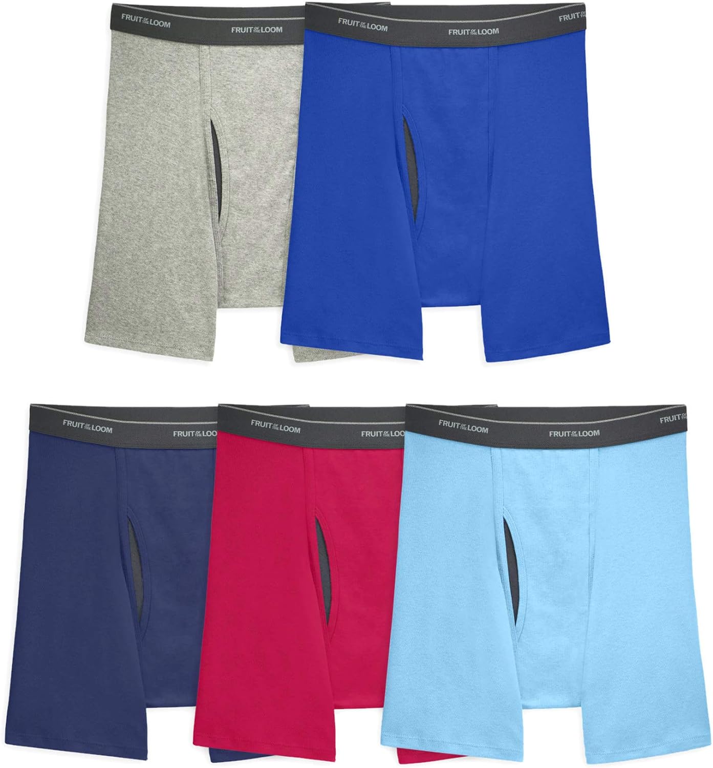 Fruit of the Loom Men' Coolzone Boxer Briefs, Moisture Wicking & Breathable, Assorted Color Multipacks