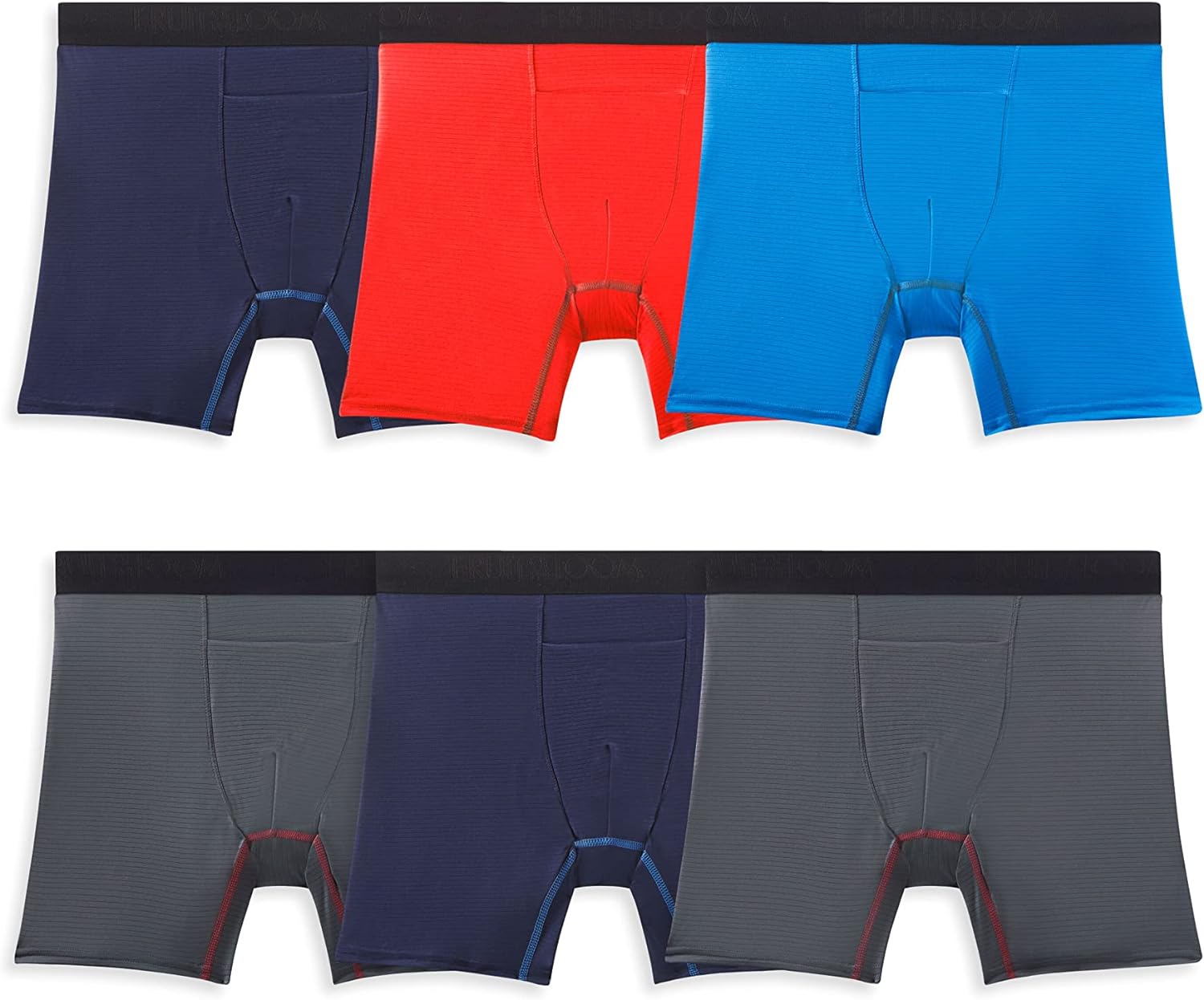 Fruit of the Loom Men' 360 Stretch Boxer Briefs (Quick Dry & Moisture Wicking)