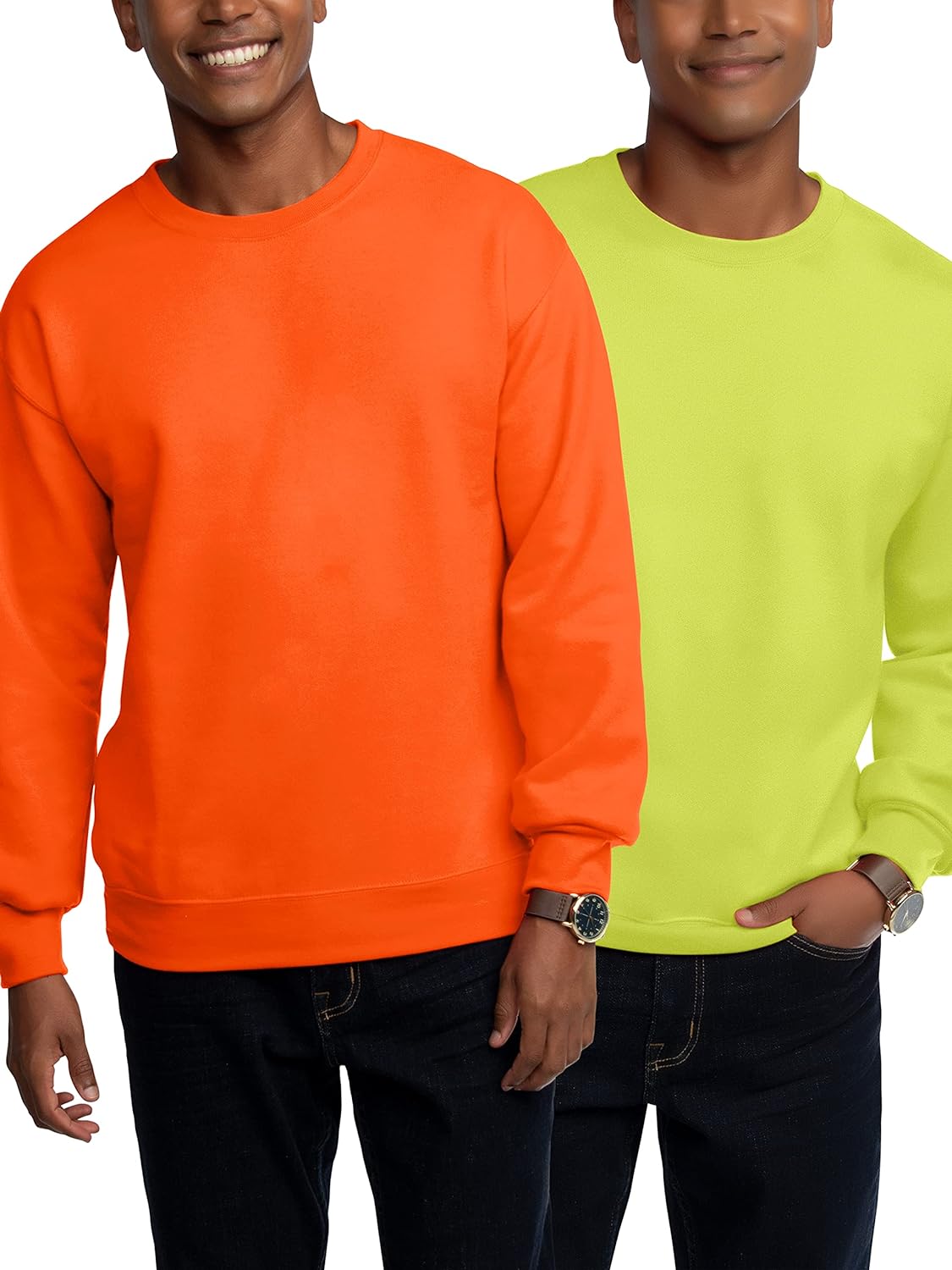 Fruit of the Loom Eversoft Fleece Crewneck Sweatshirts, Moisture Wicking & Breathable, Sizes S-4X