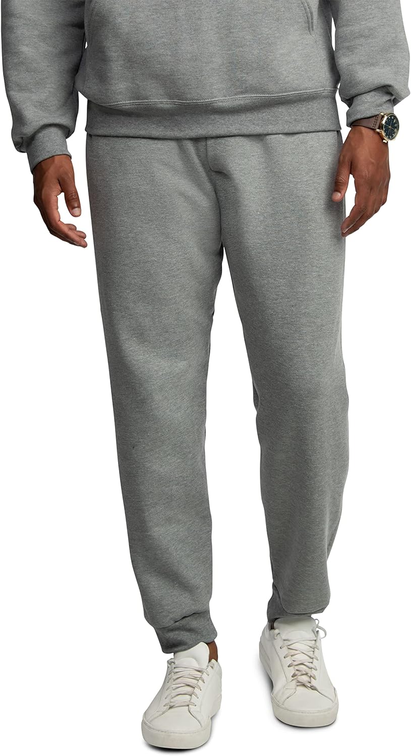 Fruit of the Loom Eversoft Fleece Joggers with Pockets, Relaxed Fit, Moisture Wicking, Breathable, Tapered Sweatpants