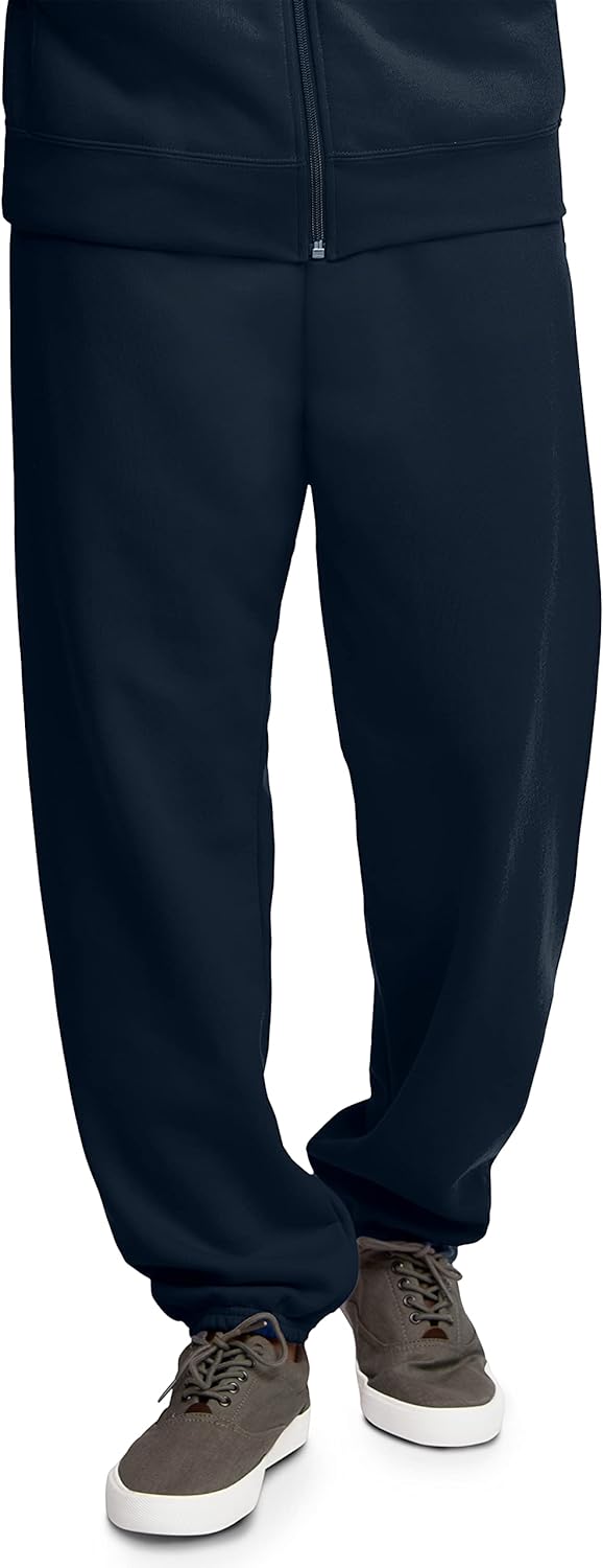 Fruit of the Loom Eversoft Fleece Elastic Bottom Sweatpants with Pockets, Relaxed Fit, Moisture Wicking, Breathable