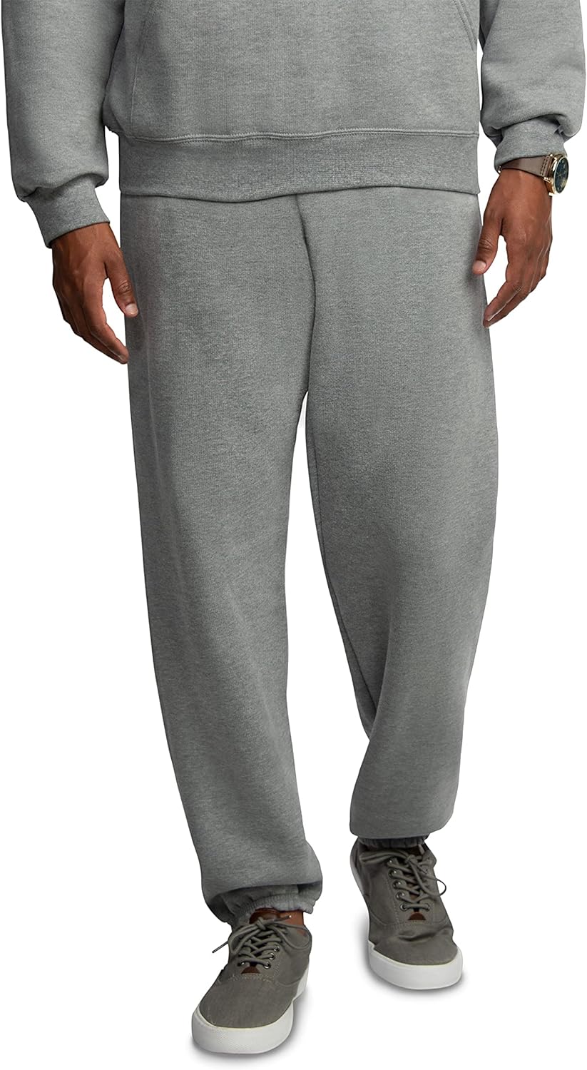 Fruit of the Loom Eversoft Fleece Elastic Bottom Sweatpants with Pockets, Relaxed Fit, Moisture Wicking, Breathable