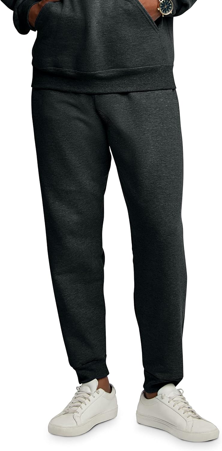 Fruit of the Loom Eversoft Fleece Joggers with Pockets, Relaxed Fit, Moisture Wicking, Breathable, Tapered Sweatpants