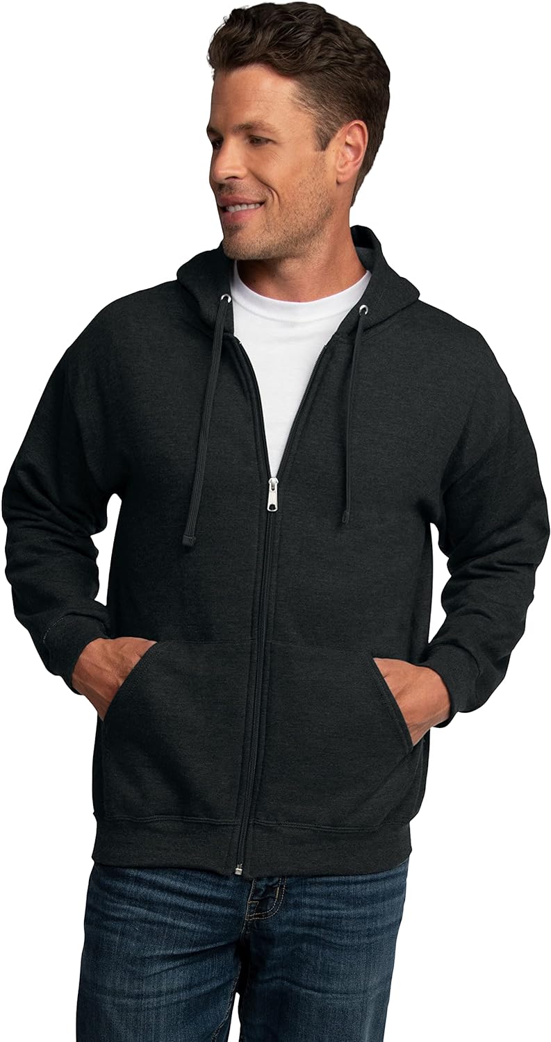 Fruit of the Loom Eversoft Fleece Hoodies, Pullover & Full Zip, Moisture Wicking & Breathable, Sizes S-4X