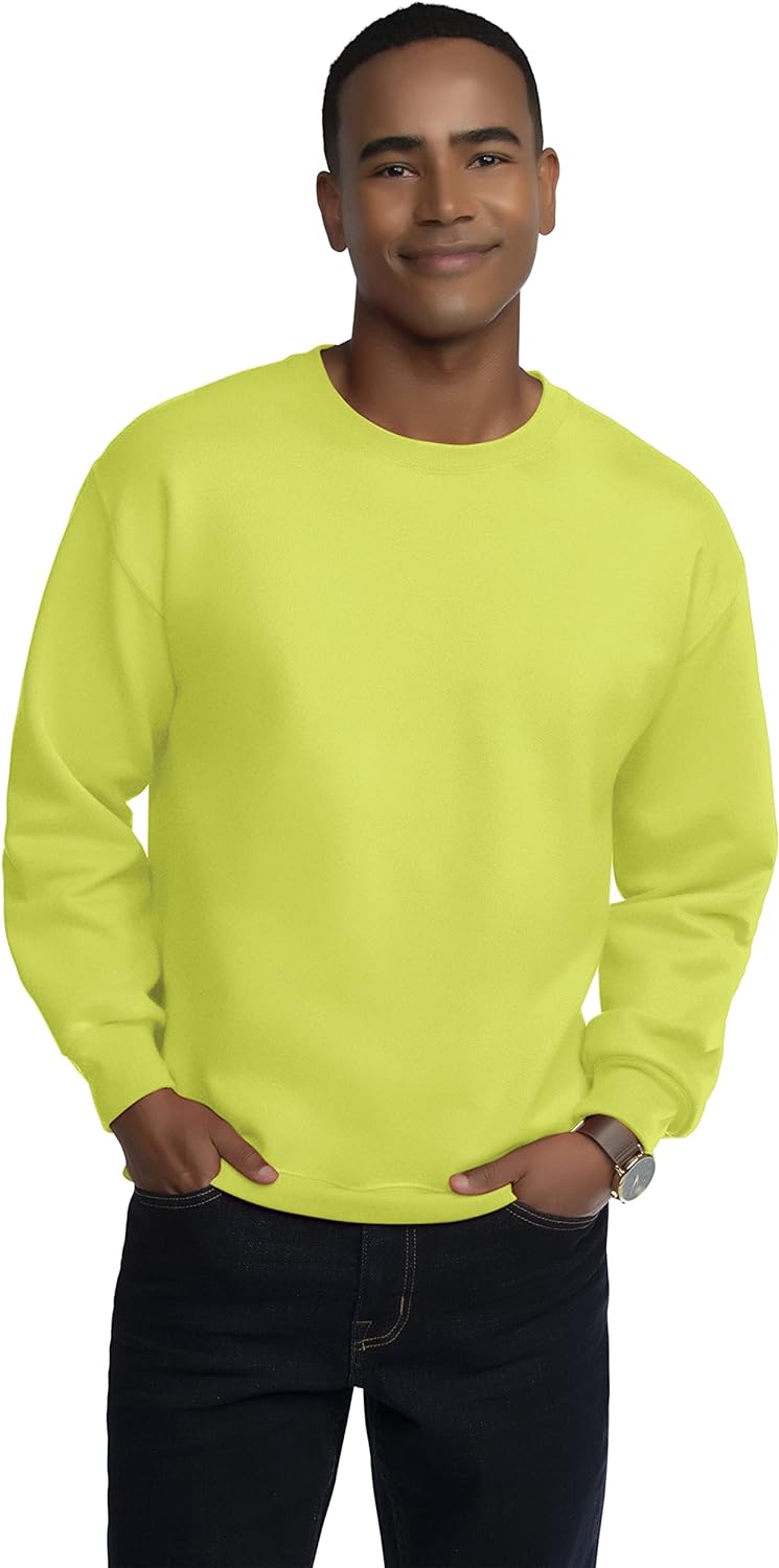 Fruit of the Loom Men' Eversoft Fleece Crewneck Sweatshirts, Moisture Wicking & Breathable, Sizes S-4x