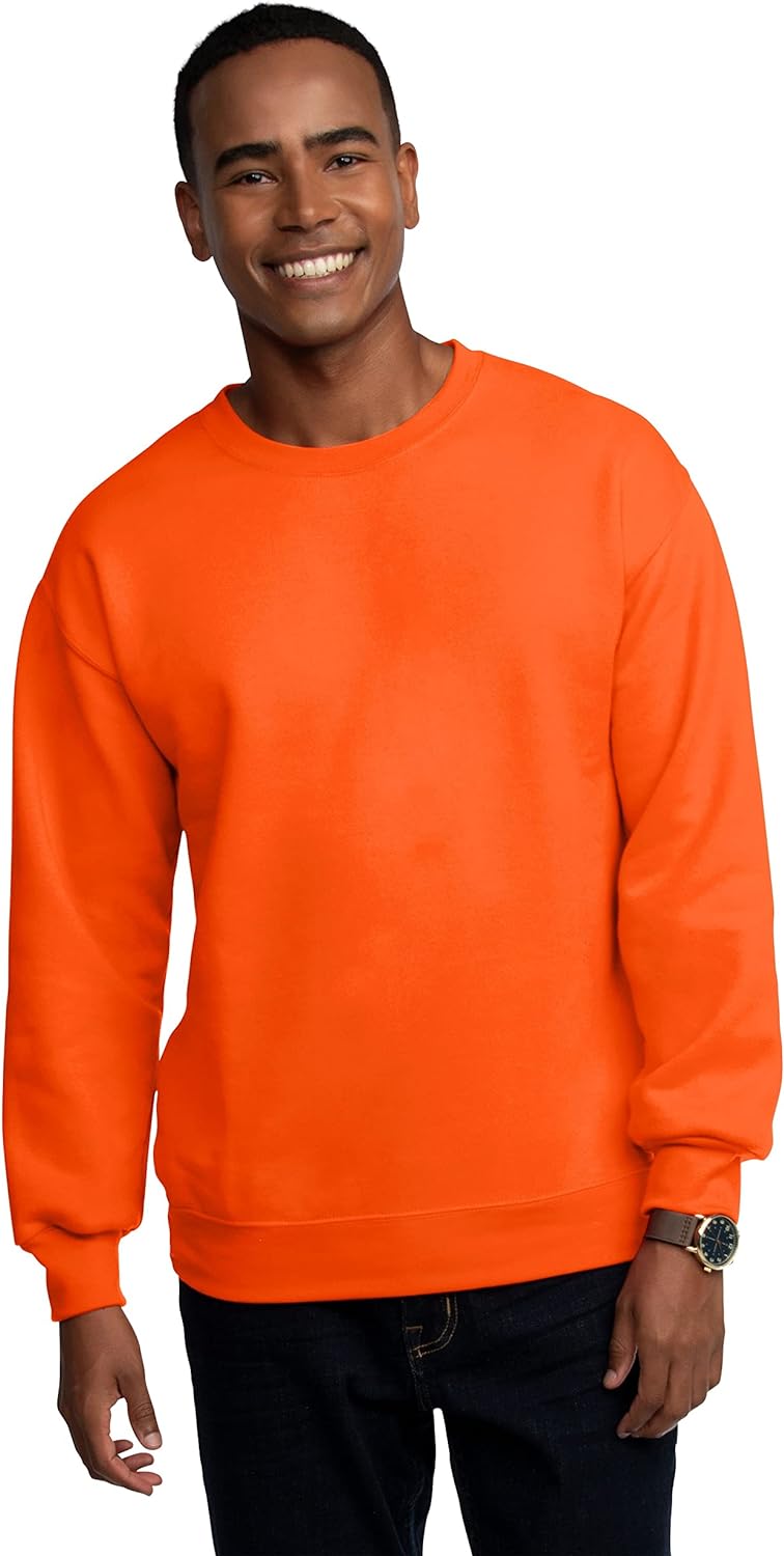 Fruit of the Loom Men' Eversoft Fleece Crewneck Sweatshirts, Moisture Wicking & Breathable, Sizes S-4x