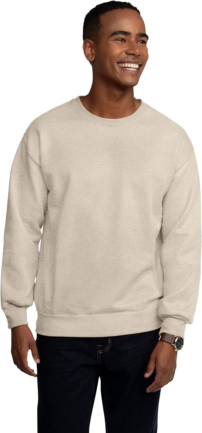 Fruit of the Loom Men' Eversoft Fleece Crewneck Sweatshirts, Moisture Wicking & Breathable, Sizes S-4x