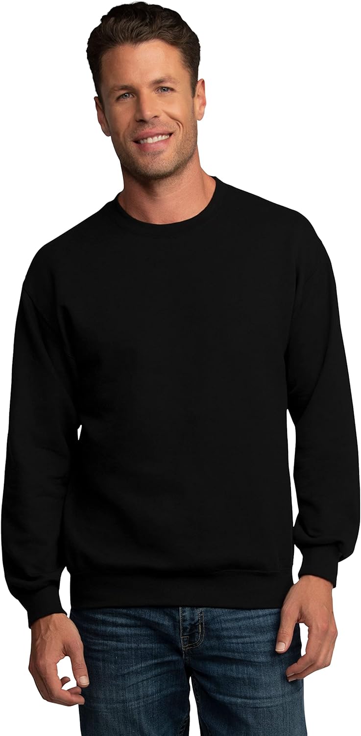 Fruit of the Loom Men' Eversoft Fleece Crewneck Sweatshirts, Moisture Wicking & Breathable, Sizes S-4x