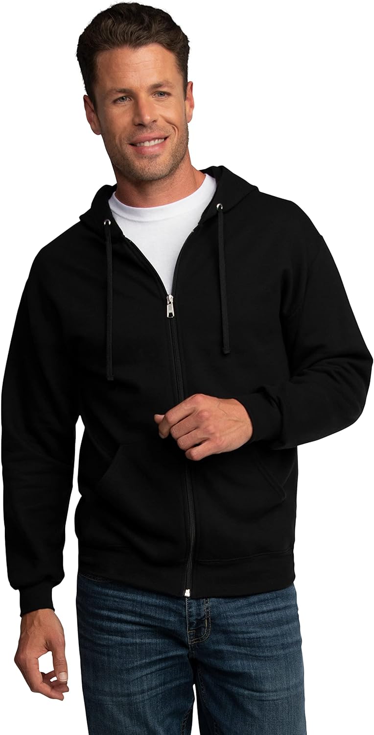 Fruit of the Loom Eversoft Fleece Hoodies, Pullover & Full Zip, Moisture Wicking & Breathable, Sizes S-4X