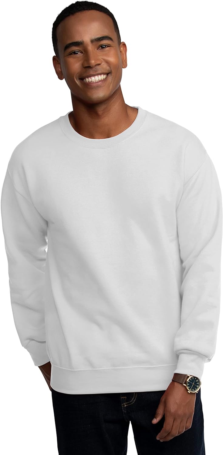 Fruit of the Loom Men' Eversoft Fleece Crewneck Sweatshirts, Moisture Wicking & Breathable, Sizes S-4x