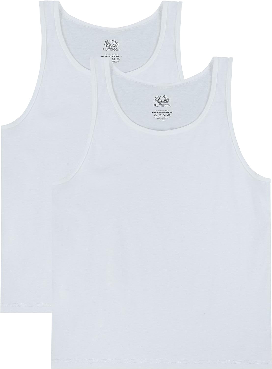 Fruit of the Loom Men' Eversoft Cotton Sleeveless T Shirts, Breathable & Moisture Wicking with Odor Control, Sizes S-4x