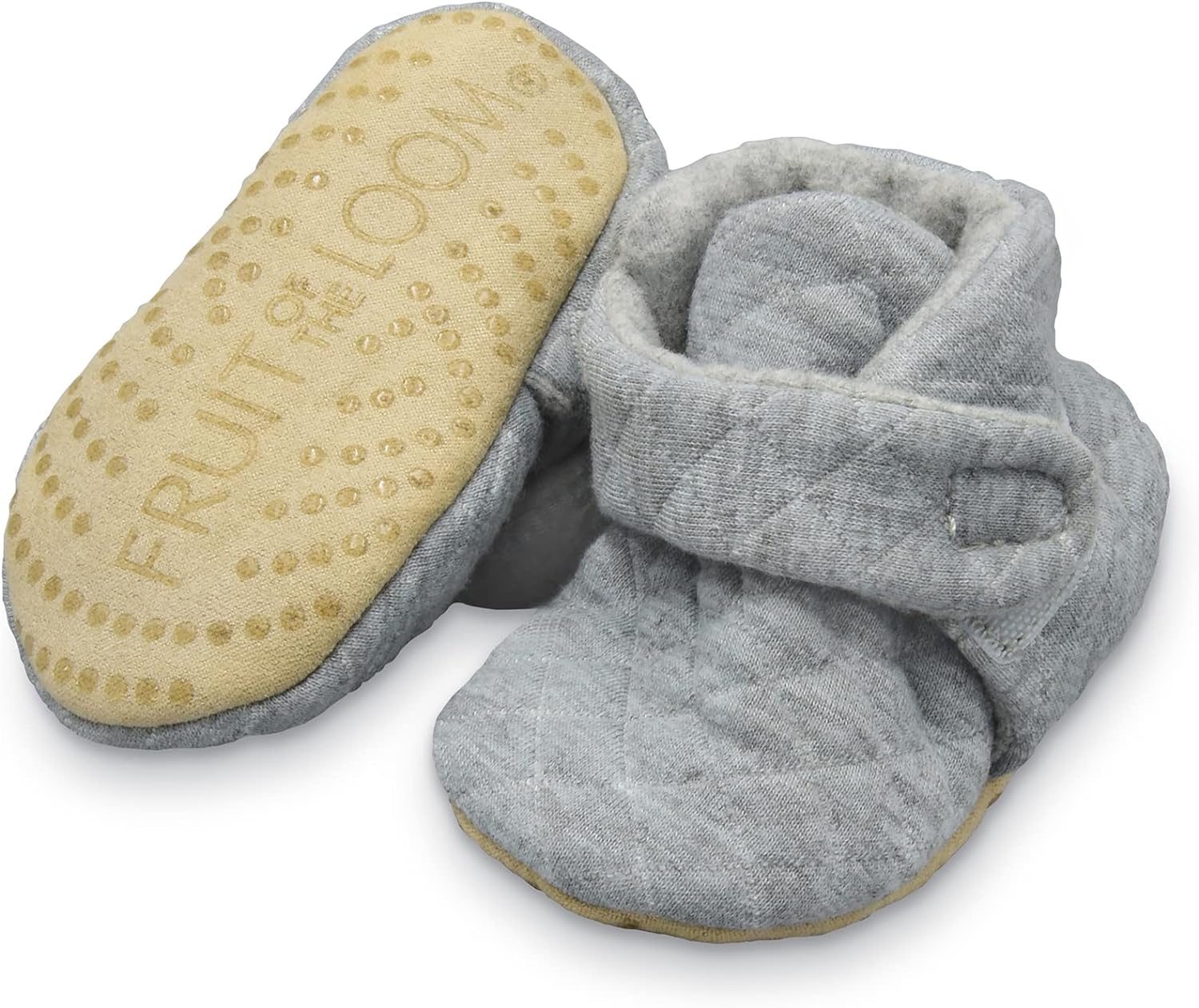 Fruit of the Loom Cozy Thermal Wrap Booties with Non-Skids for Baby Girls, Boys, Unisex