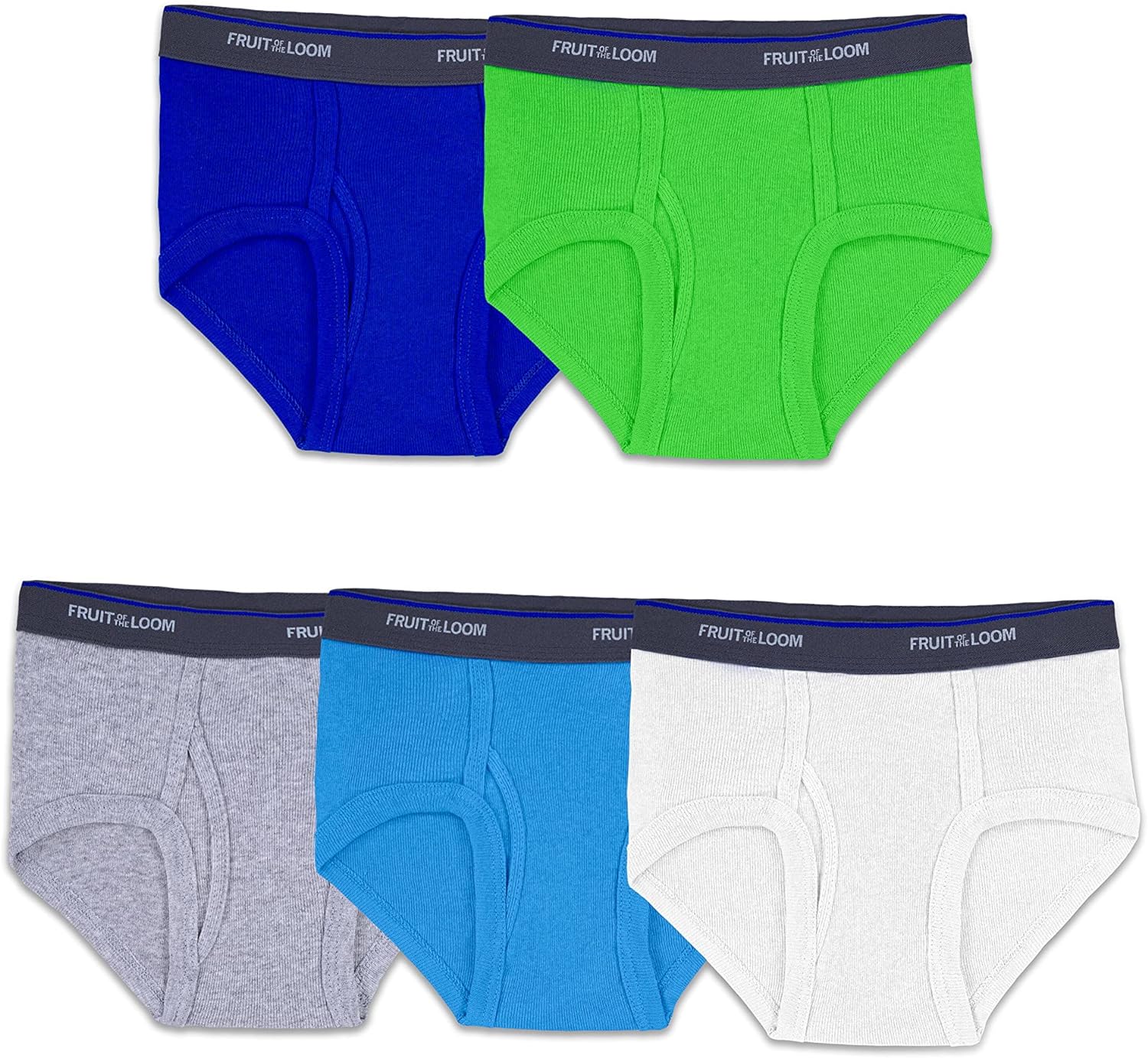 Fruit of the Loom Boys' Tag Free Cotton Briefs (Assorted Colors)