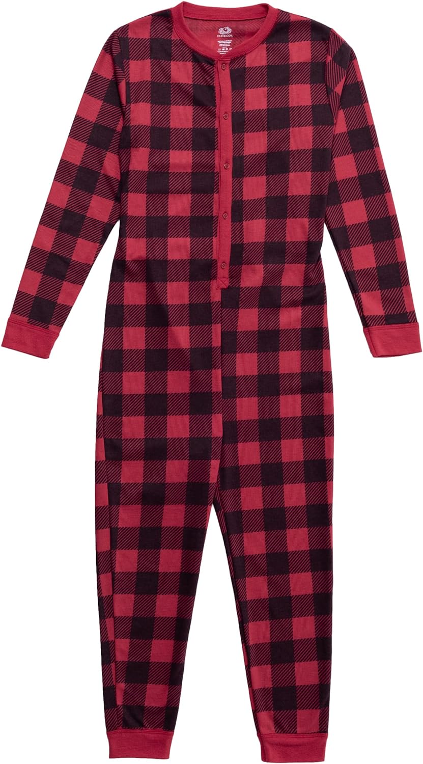 Fruit of the Loom unisex-child Premium Thermal Waffle Union Suit