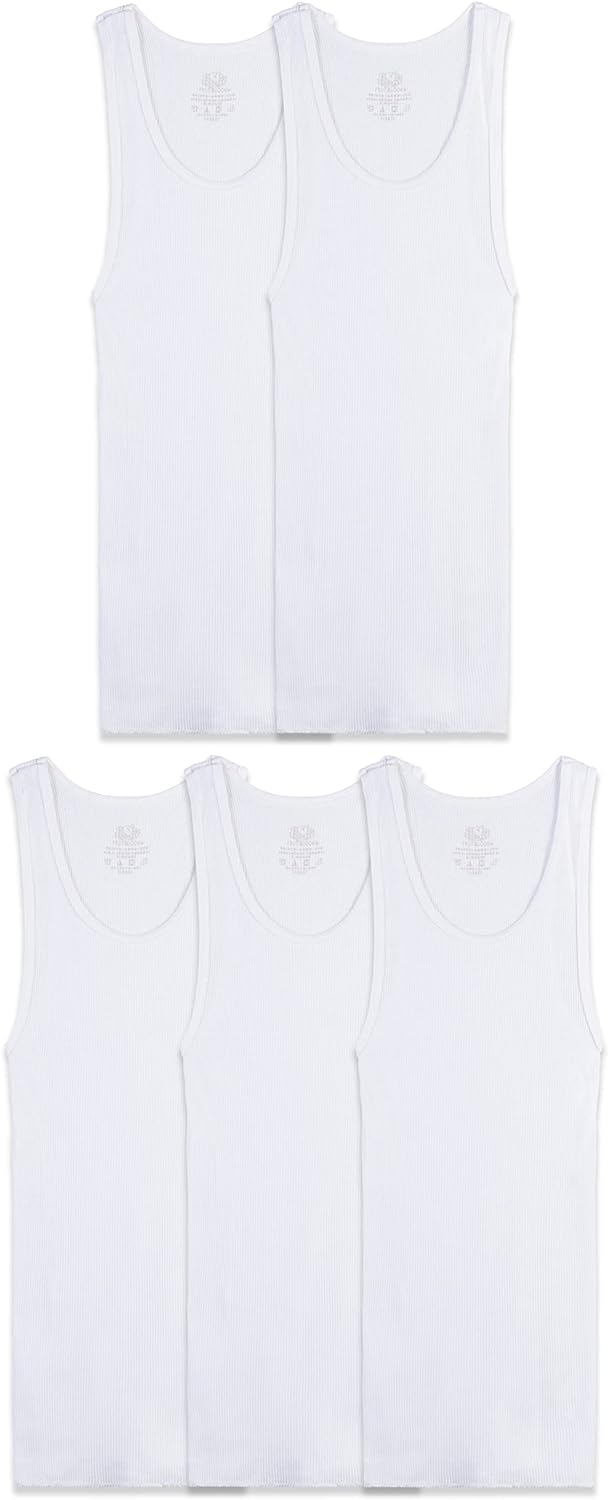 Fruit of the Loom Boys' Eversoft Cotton Undershirts, T Shirts & Tank Tops