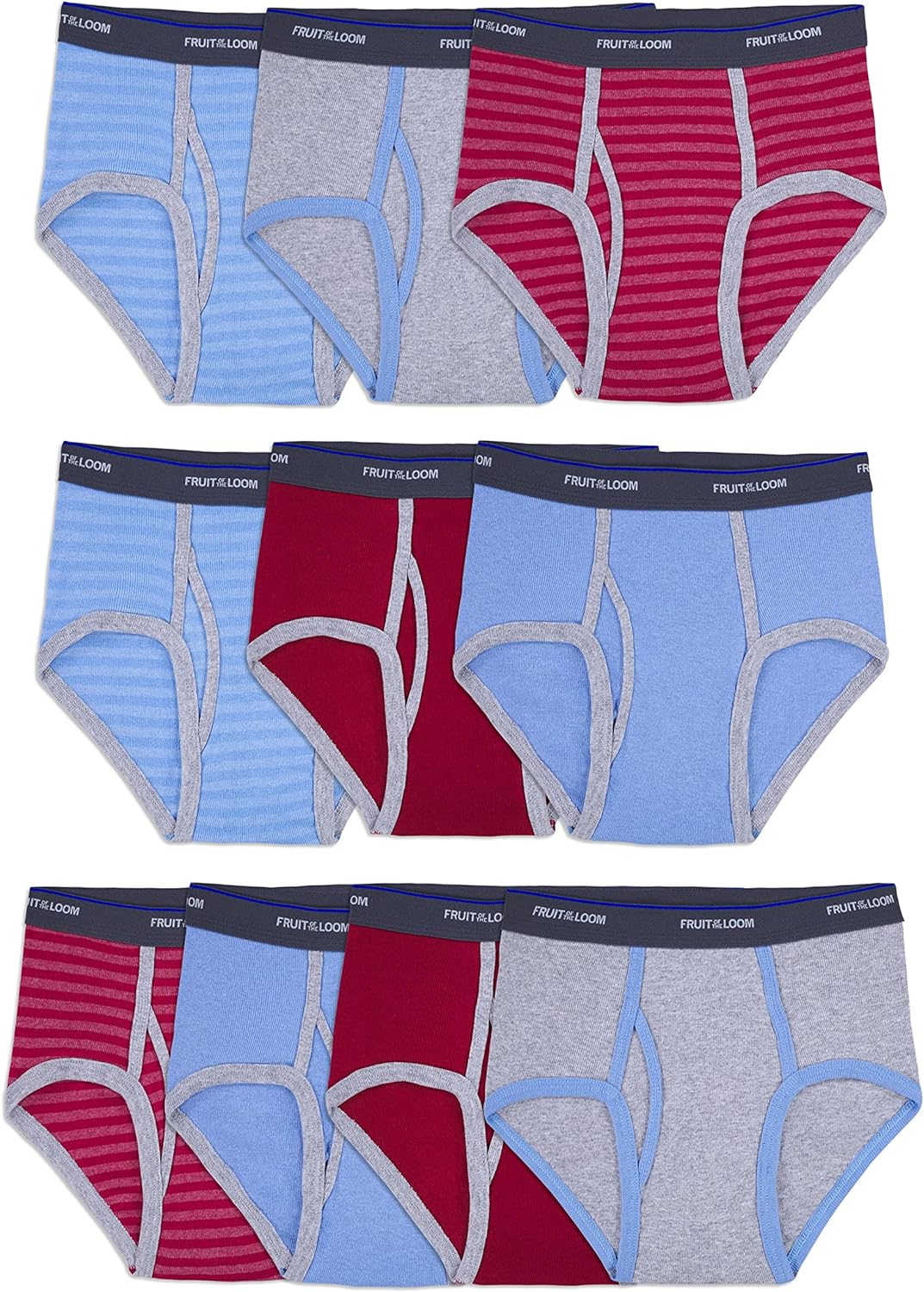 Fruit of the Loom Boys' Tag Free Cotton Briefs (Assorted Colors)