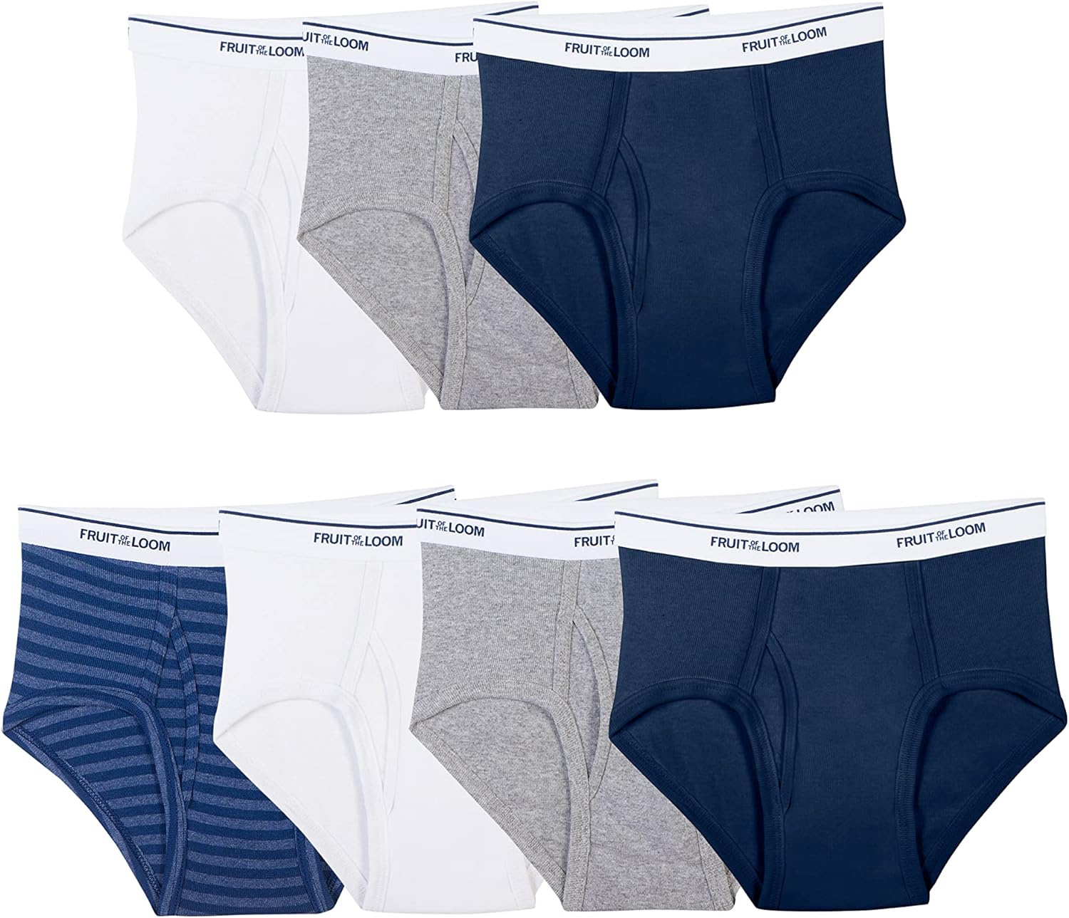 Fruit of the Loom Boys' Tag Free Cotton Briefs (Assorted Colors)