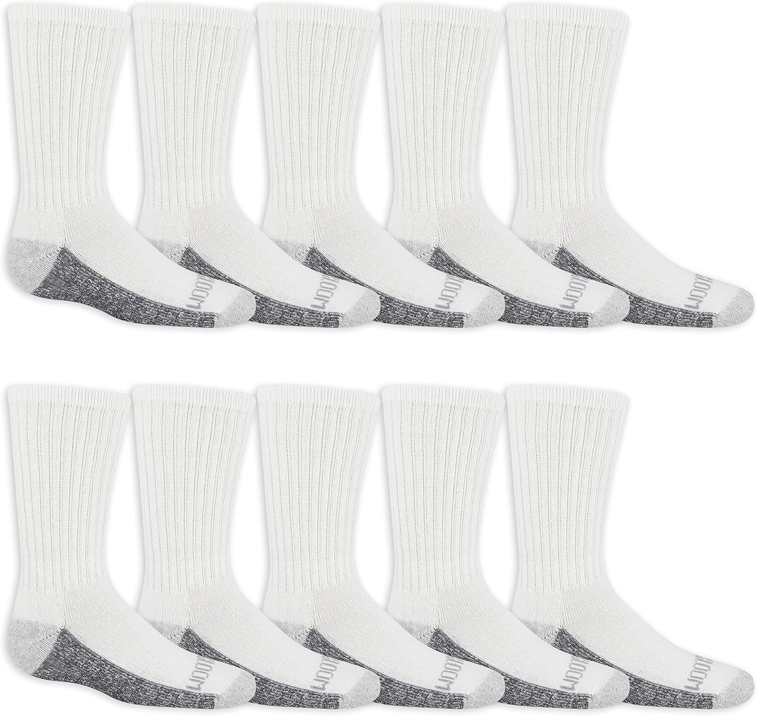 Fruit of the Loom Boys' Dual Defense Crew Socks (10 Pack)