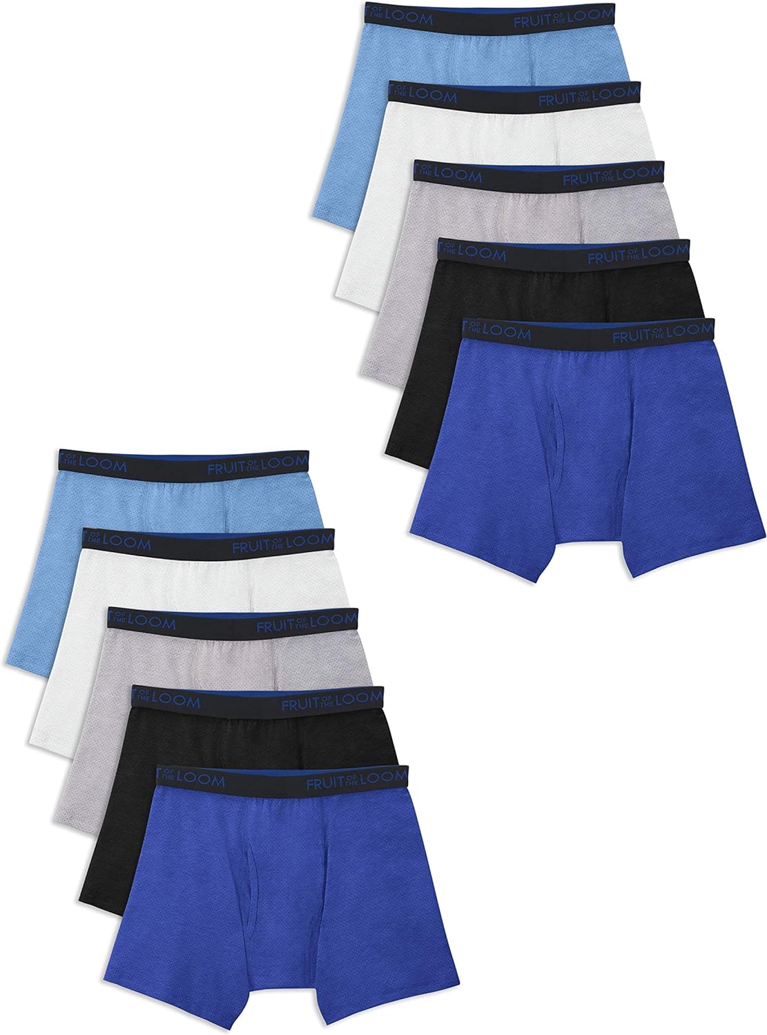 Fruit of the Loom Boys' and Toddler Boxer Briefs, Tag Free & Breathable Underwear, Assorted Color Multipacks