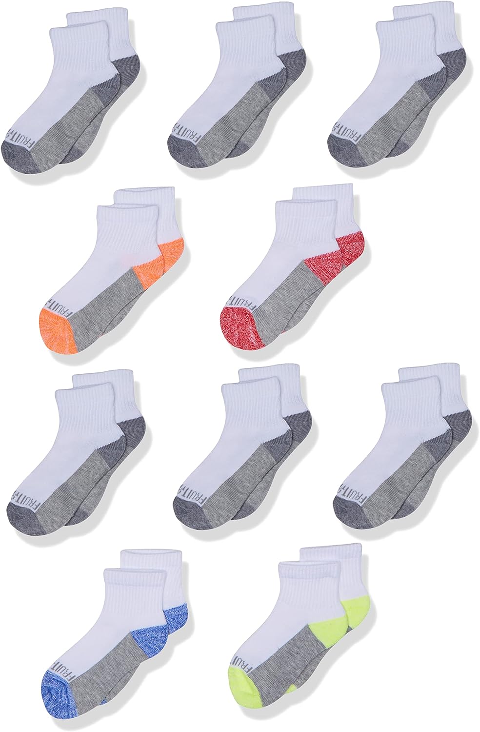 Fruit of the Loom boys Half Cushion Socks