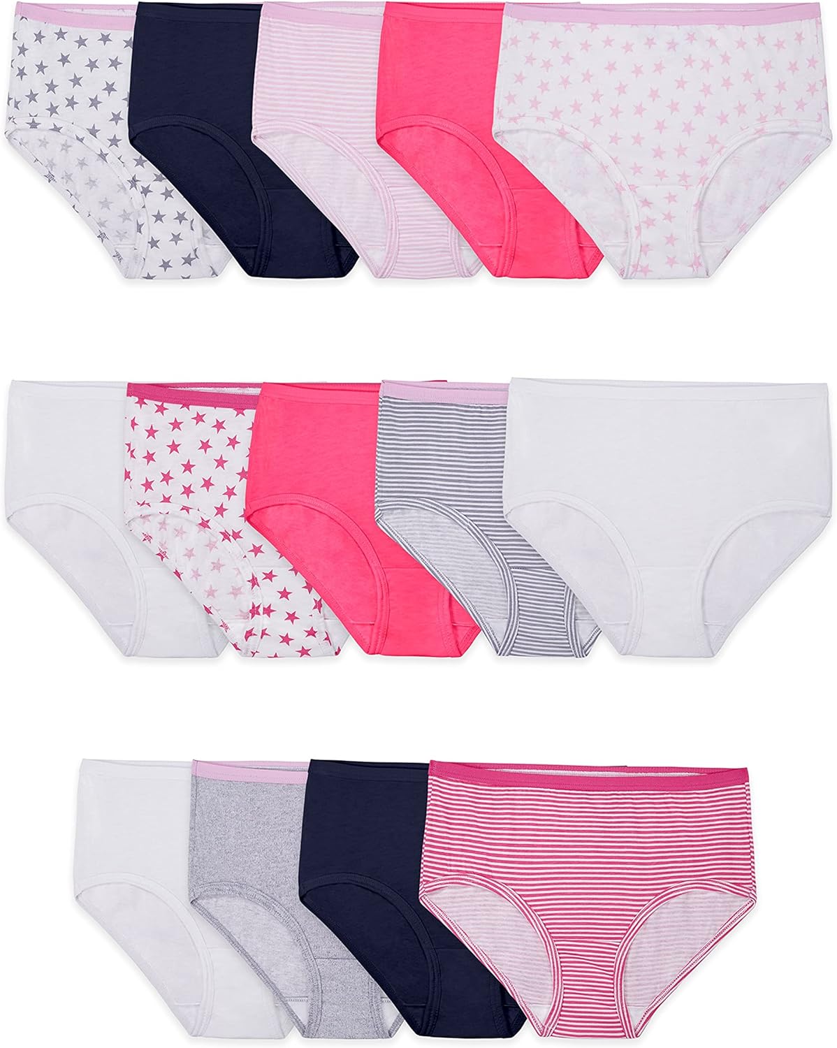 Fruit of the Loom Girls' Cotton Brief Underwear Multipacks