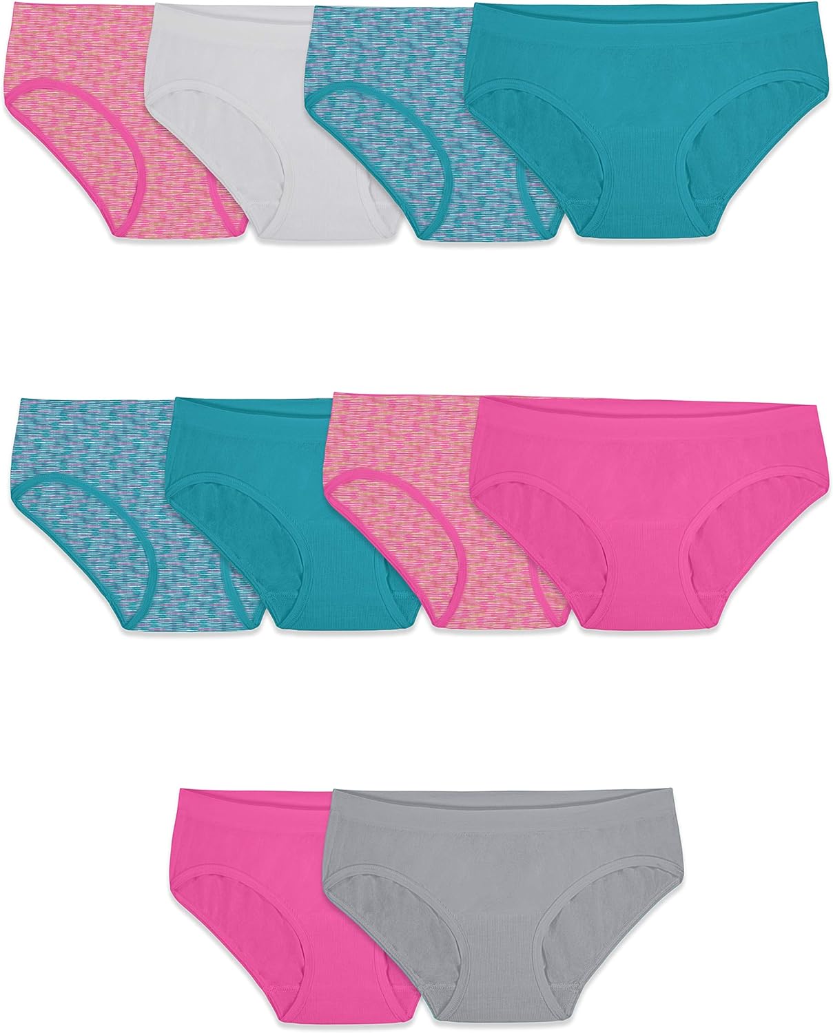 Fruit of the Loom Girls' Seamless Underwear Multipack