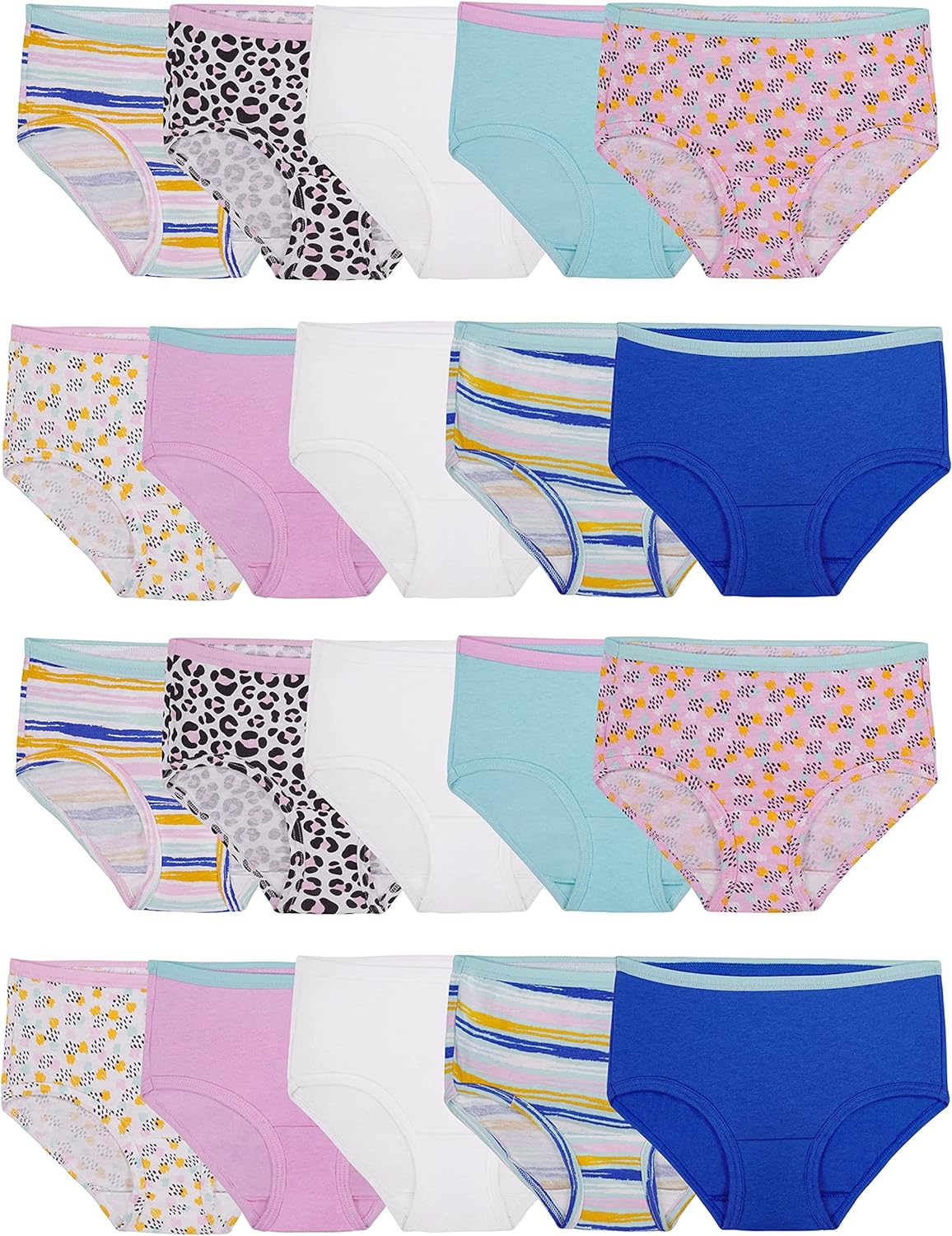 Fruit of the Loom Girls' Cotton Brief Underwear Multipacks