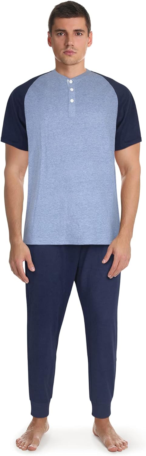 Fruit of the Loom Men' 2-Piece Jersey Knit Pajama Set