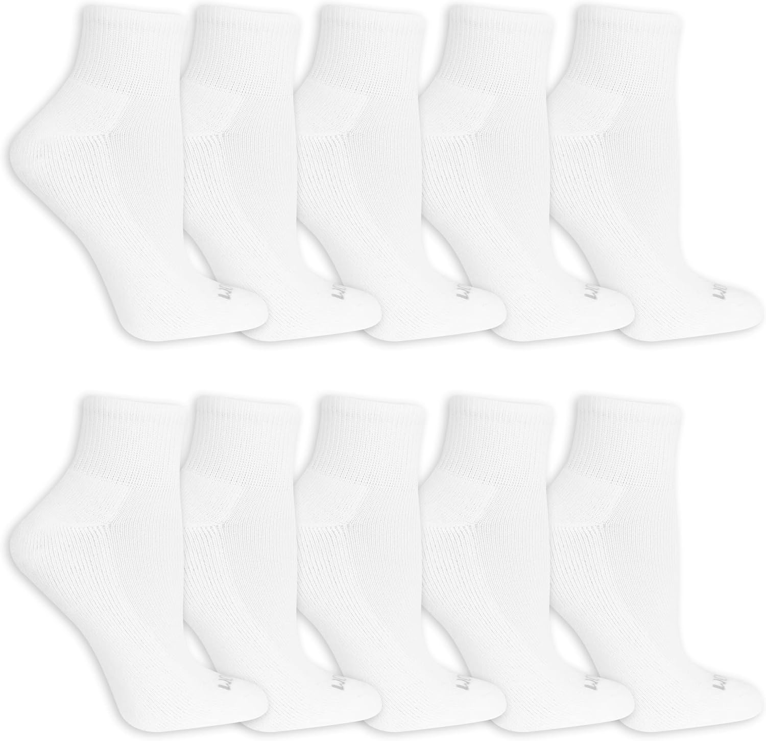 Fruit of the Loom Women' Everyday Soft Cushioned Ankle Socks (10 Pack)