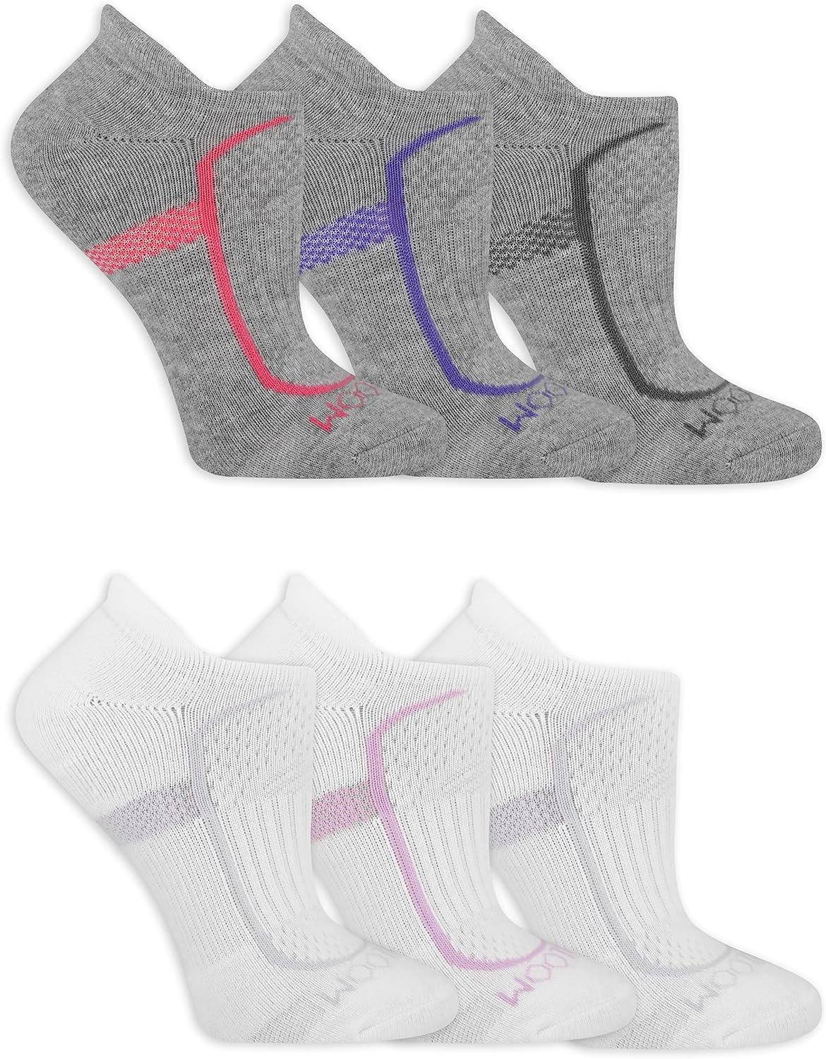 Fruit of the Loom Women Coolzone No Show with Tab Socks (6 Pack)